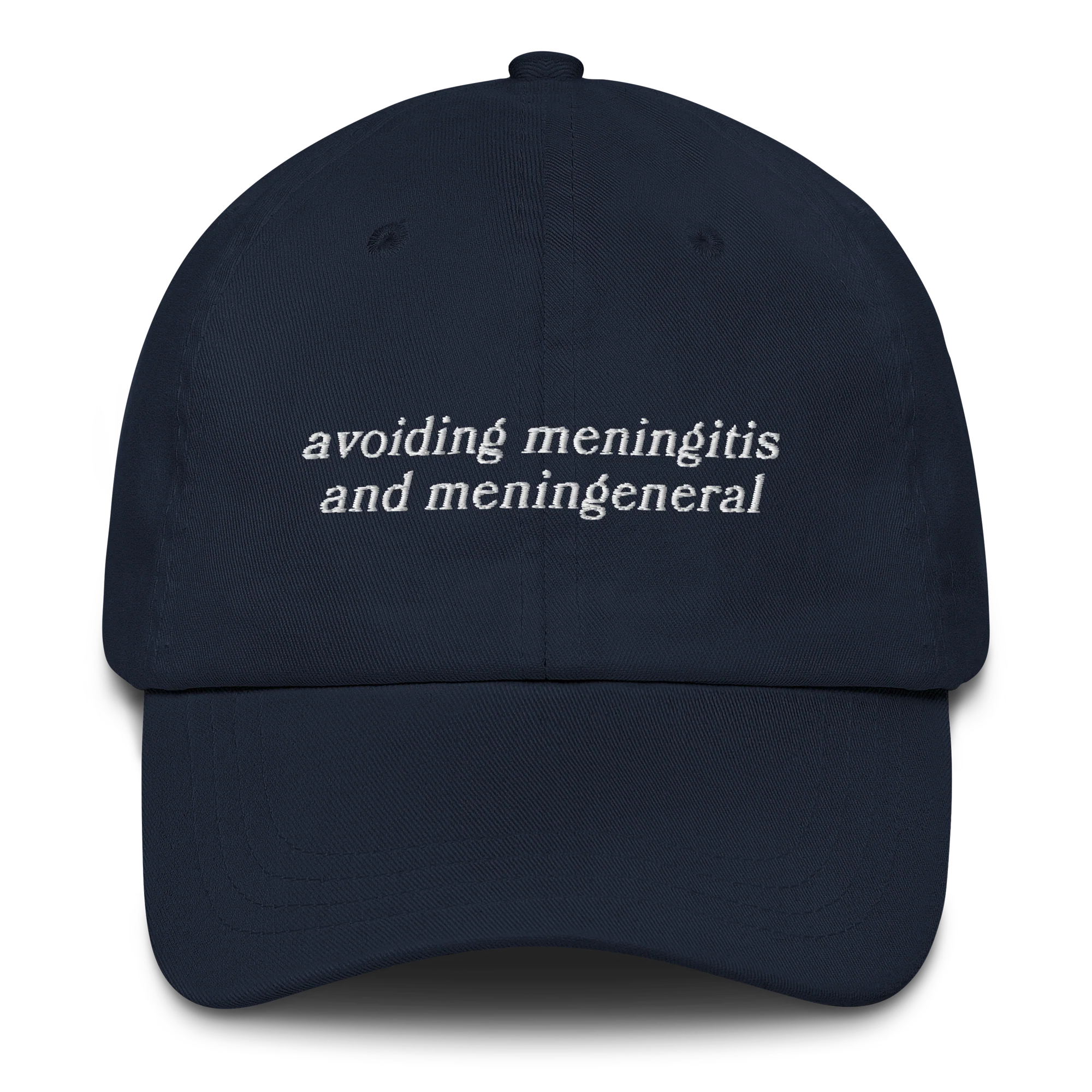 Avoiding Meningitis and Meningeneral Embroidered Cap - Image 4