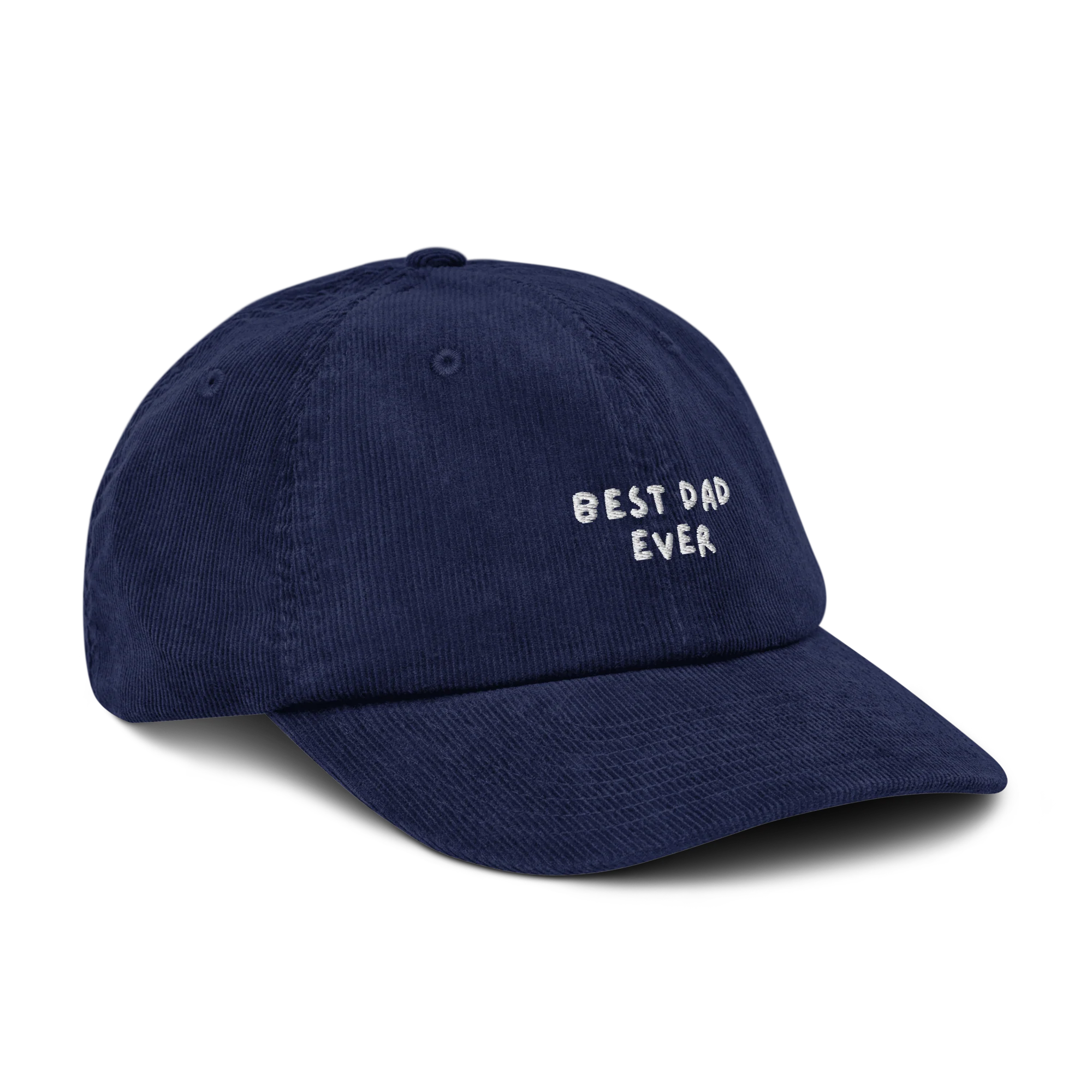 Best Dad Ever Embroidered Corduroy Hat - Image 3