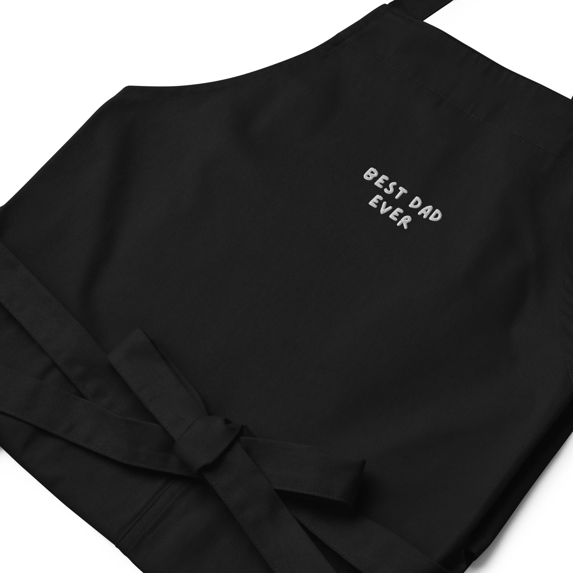 Best Dad Ever Embroidered Organic Cotton Apron - Image 3