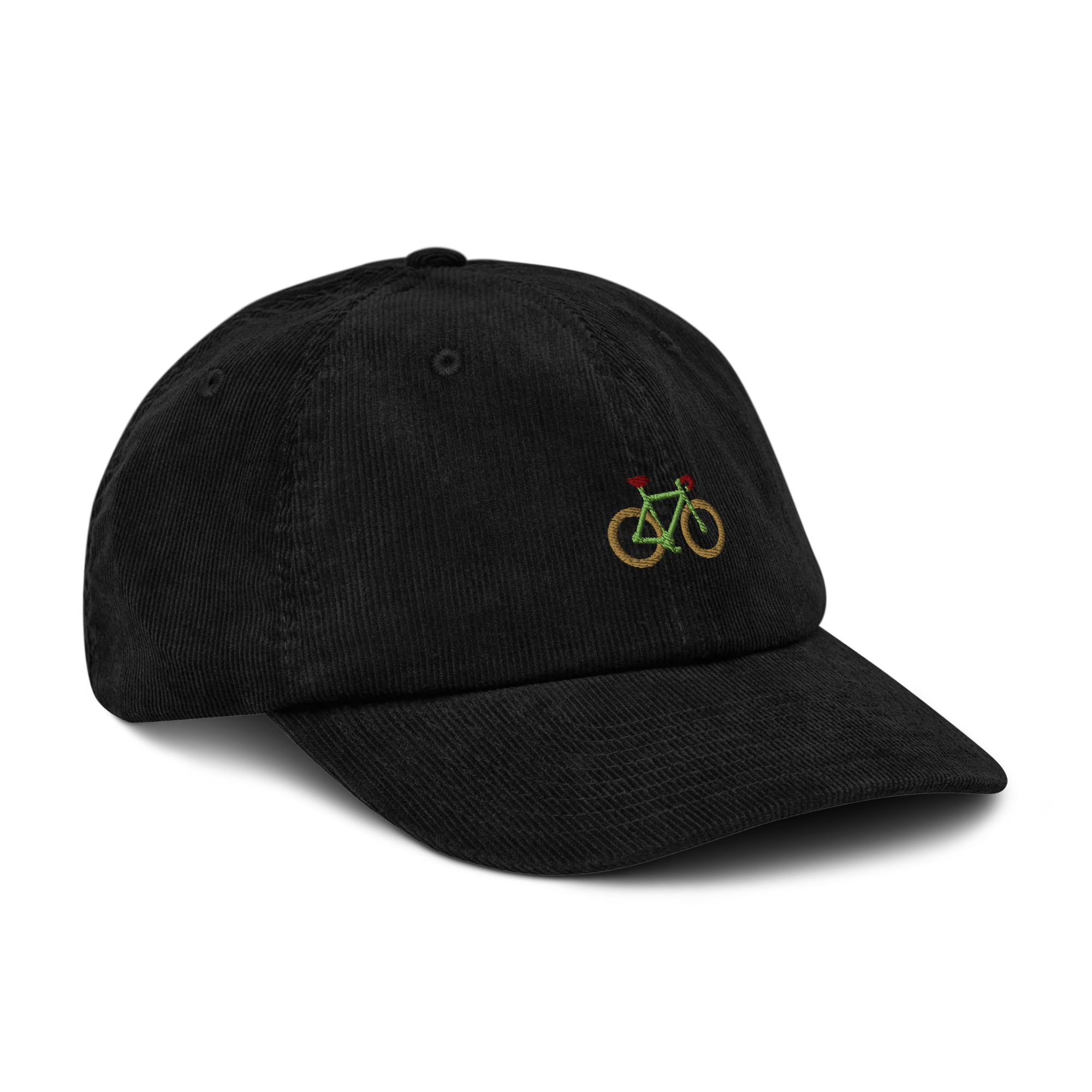 Bicycle Cyclist Embroidered Corduroy Hat - Image 11