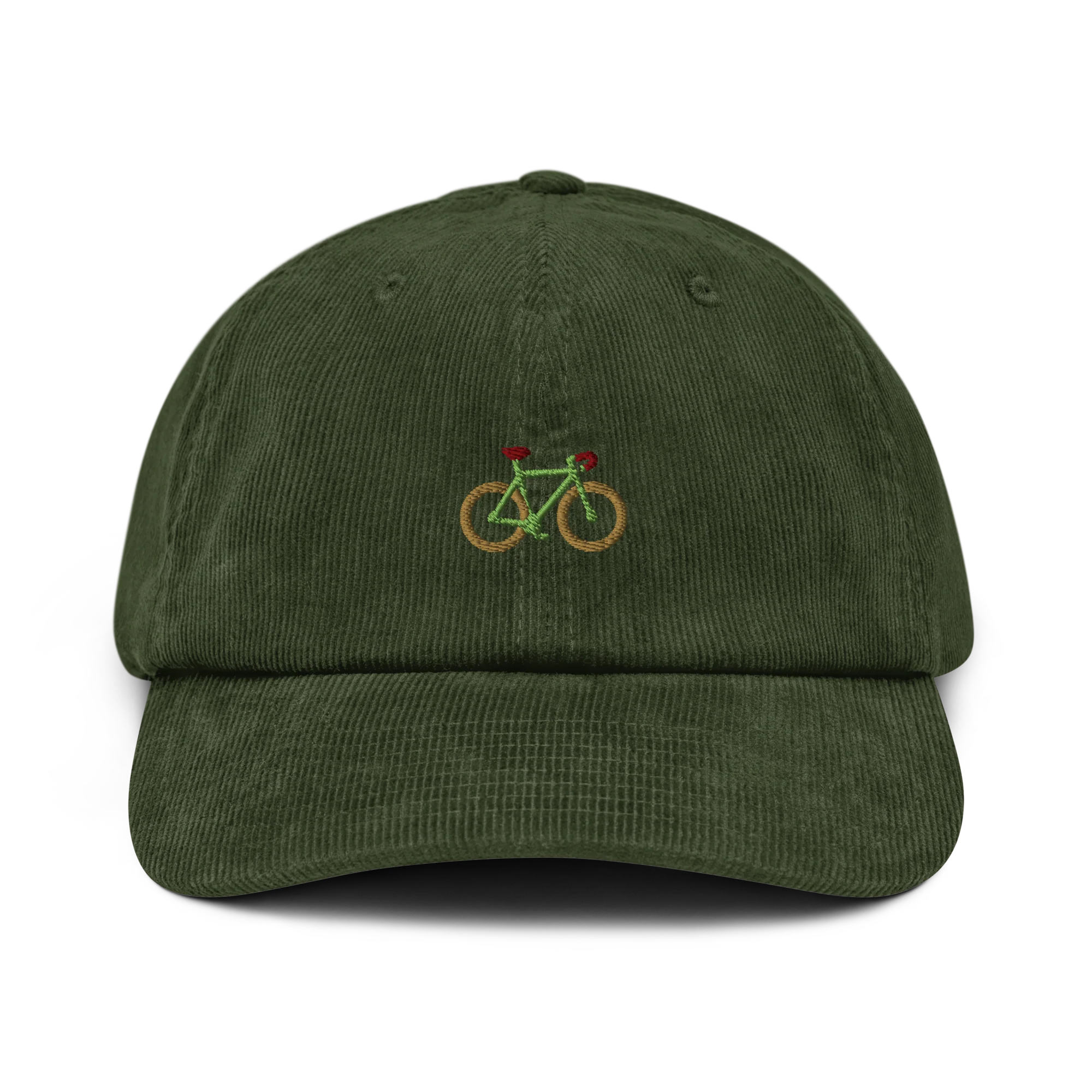 Bicycle Cyclist Embroidered Corduroy Hat - Image 9