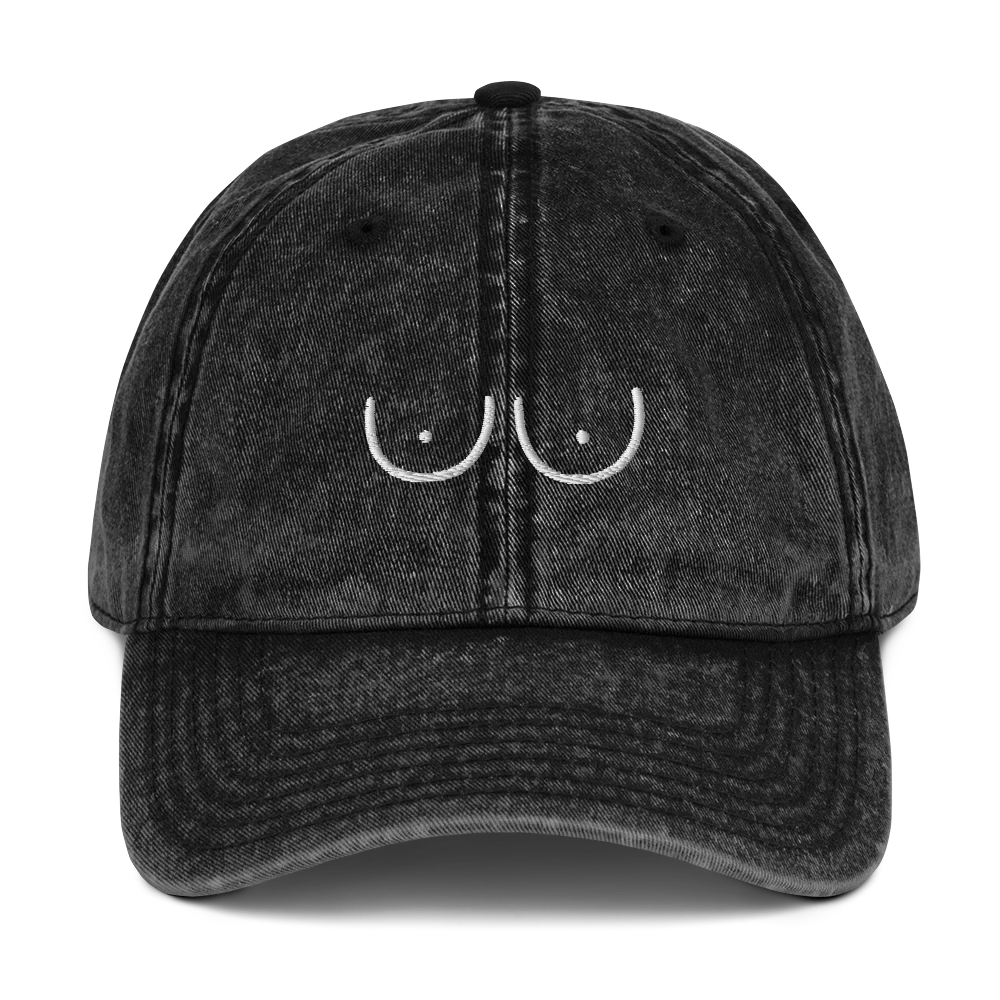 Boobs Feminist Embroidered Vintage Cap - Image 3