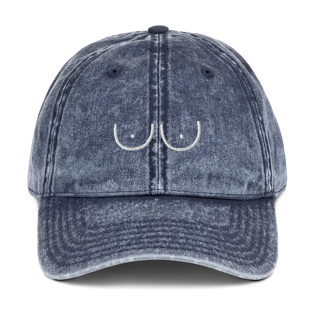 Boobs Feminist Embroidered Vintage Cap - Image 4
