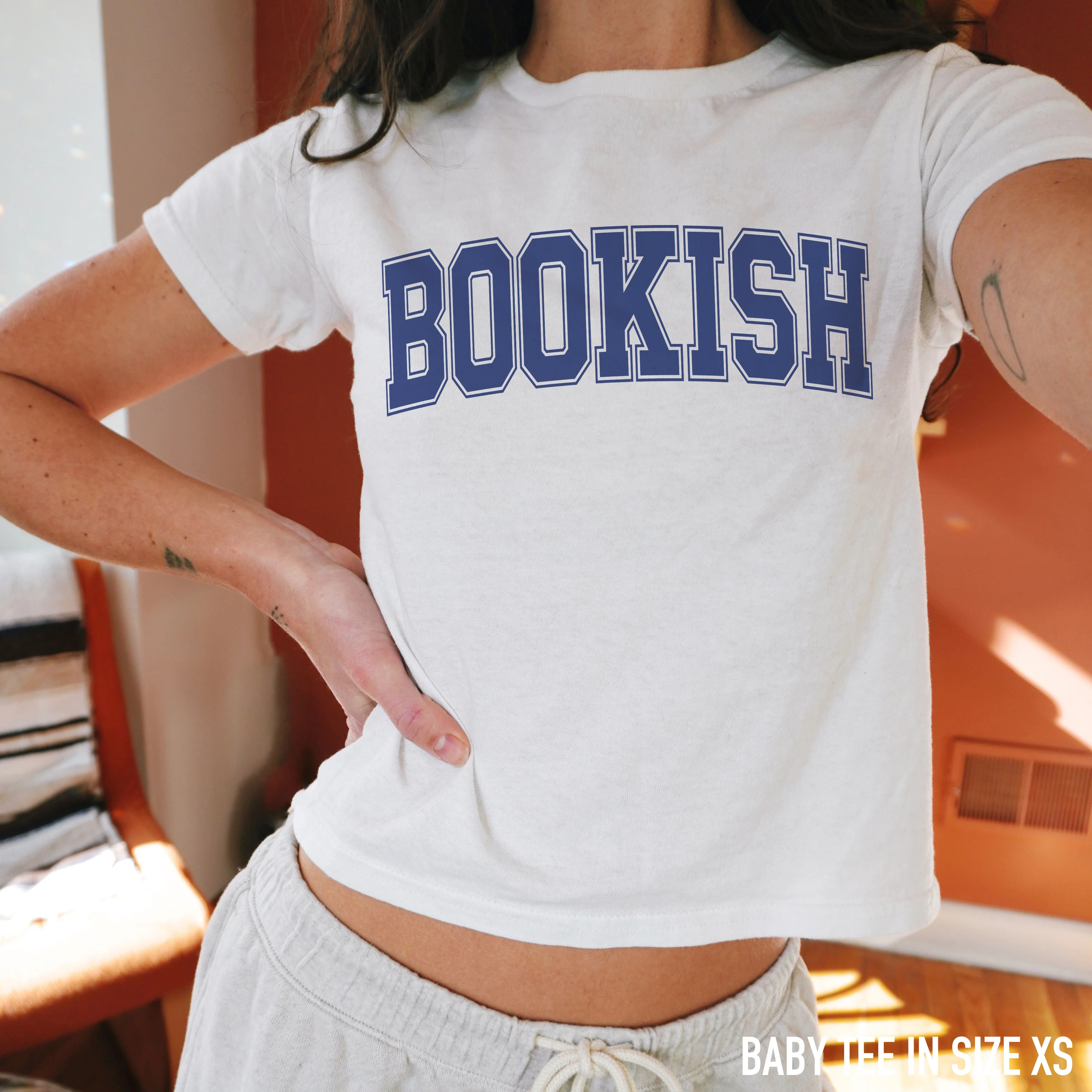 Bookish University Baby Tee - Image 2