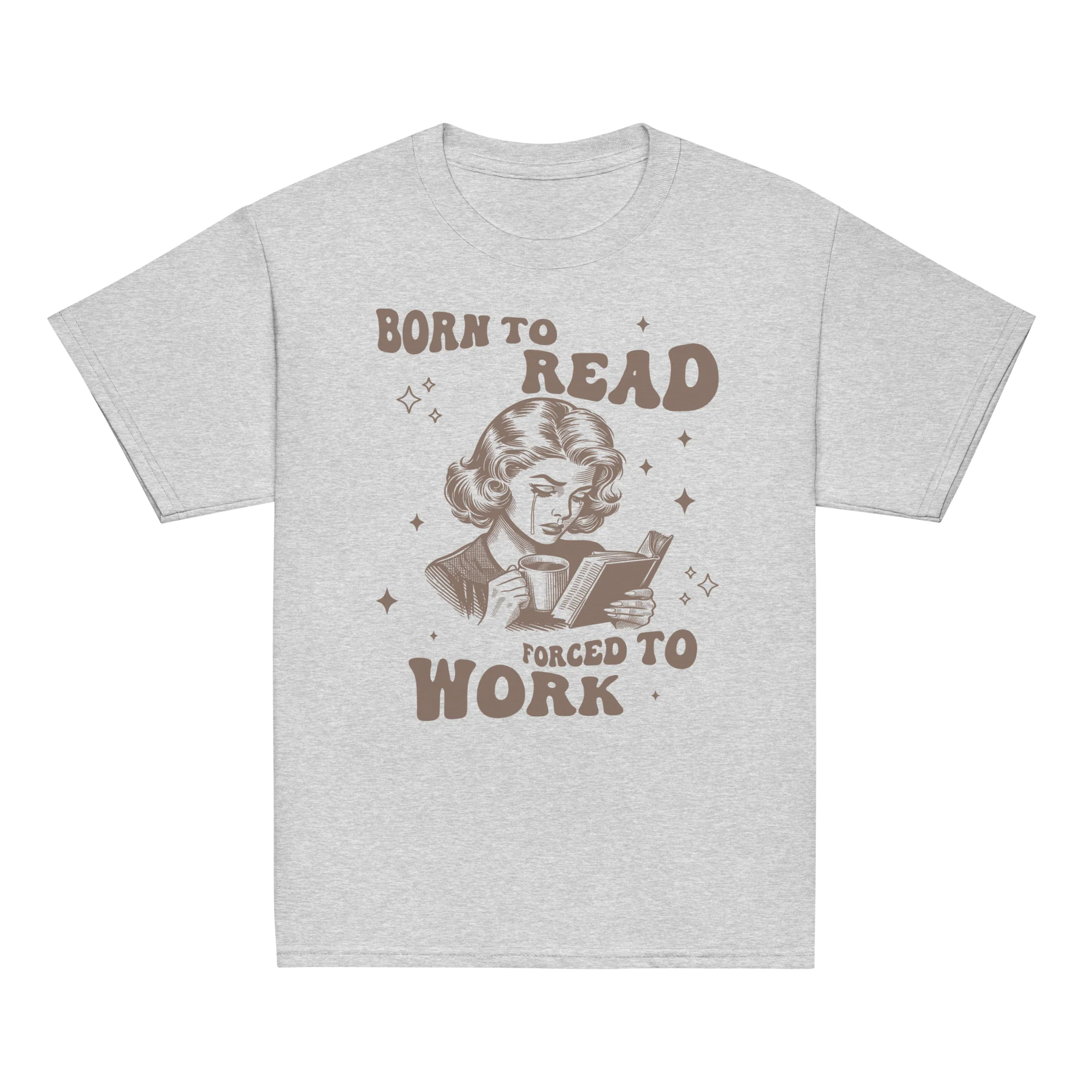 Born to Read, Forced to Work Bookish Baby Tee - Image 4