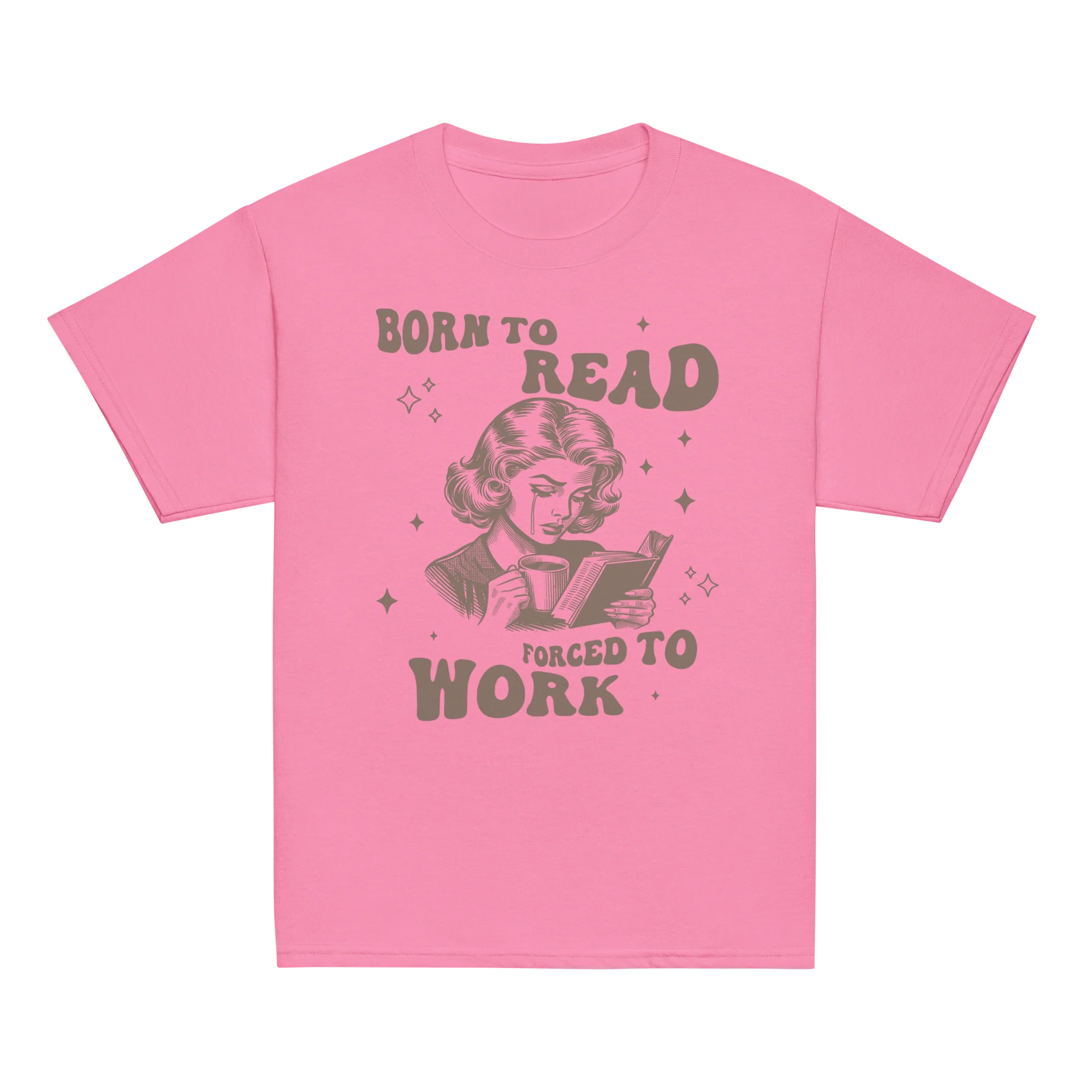 Born to Read, Forced to Work Bookish Baby Tee - Image 5