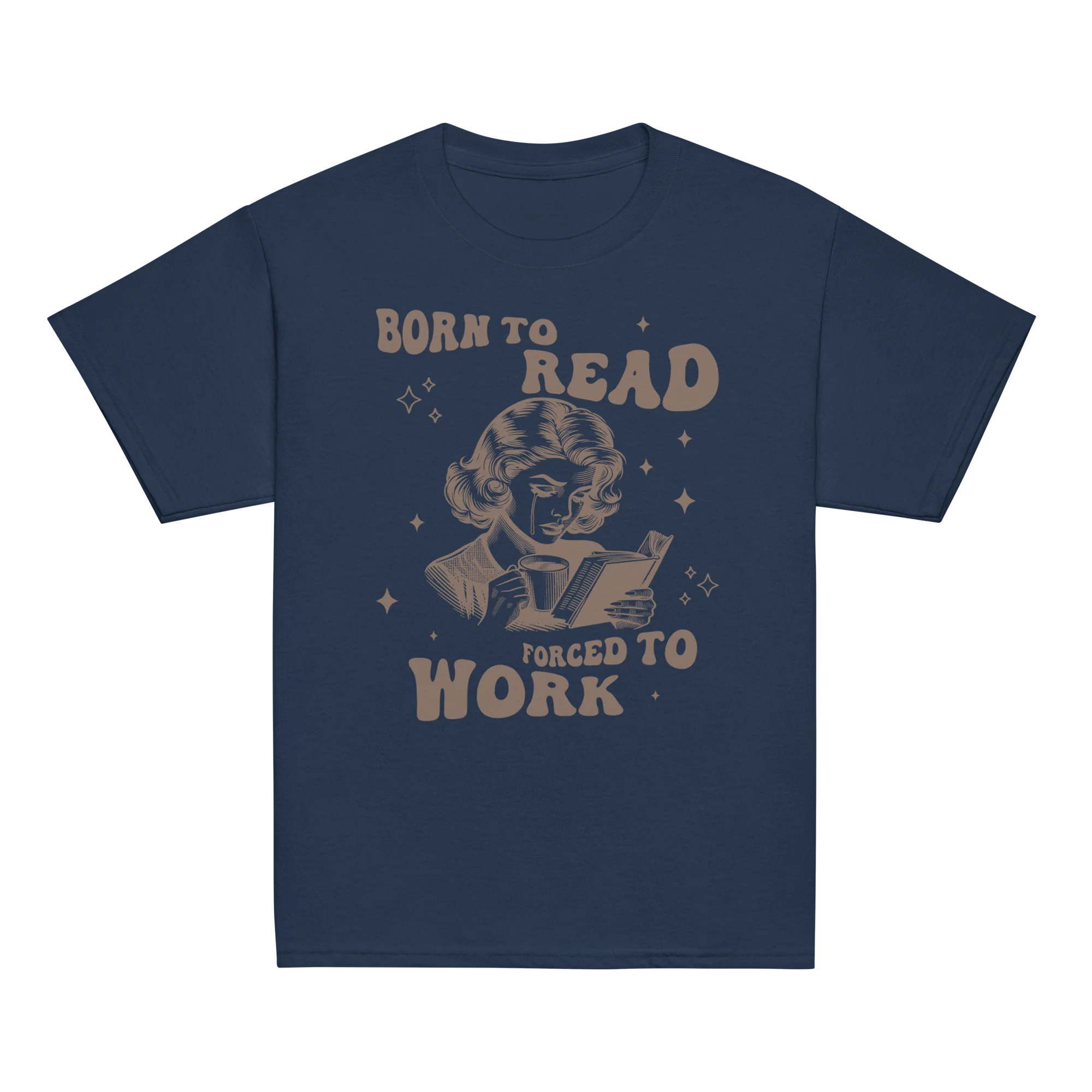 Born to Read, Forced to Work Bookish Baby Tee - Image 6