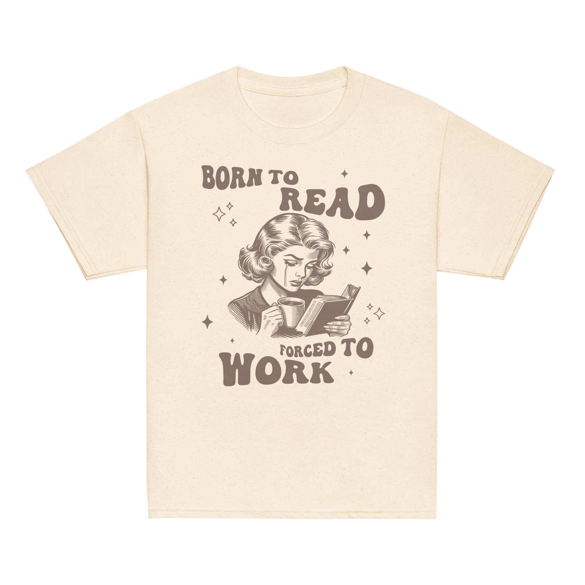 Born to Read, Forced to Work Bookish Baby Tee - Image 7