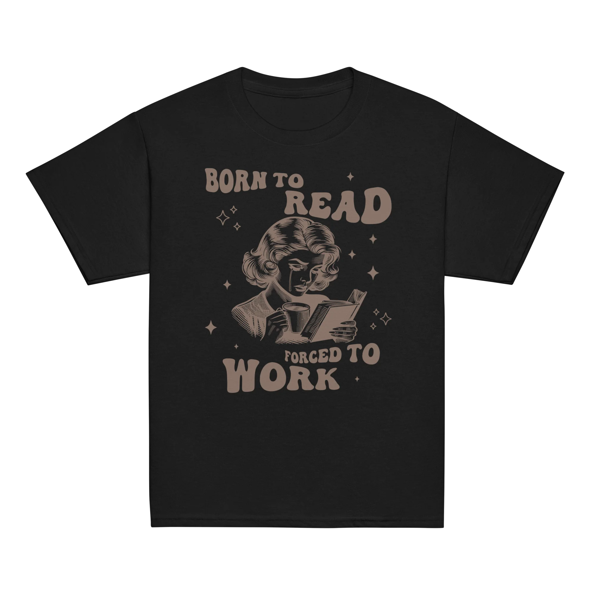 Born to Read, Forced to Work Bookish Baby Tee - Image 8