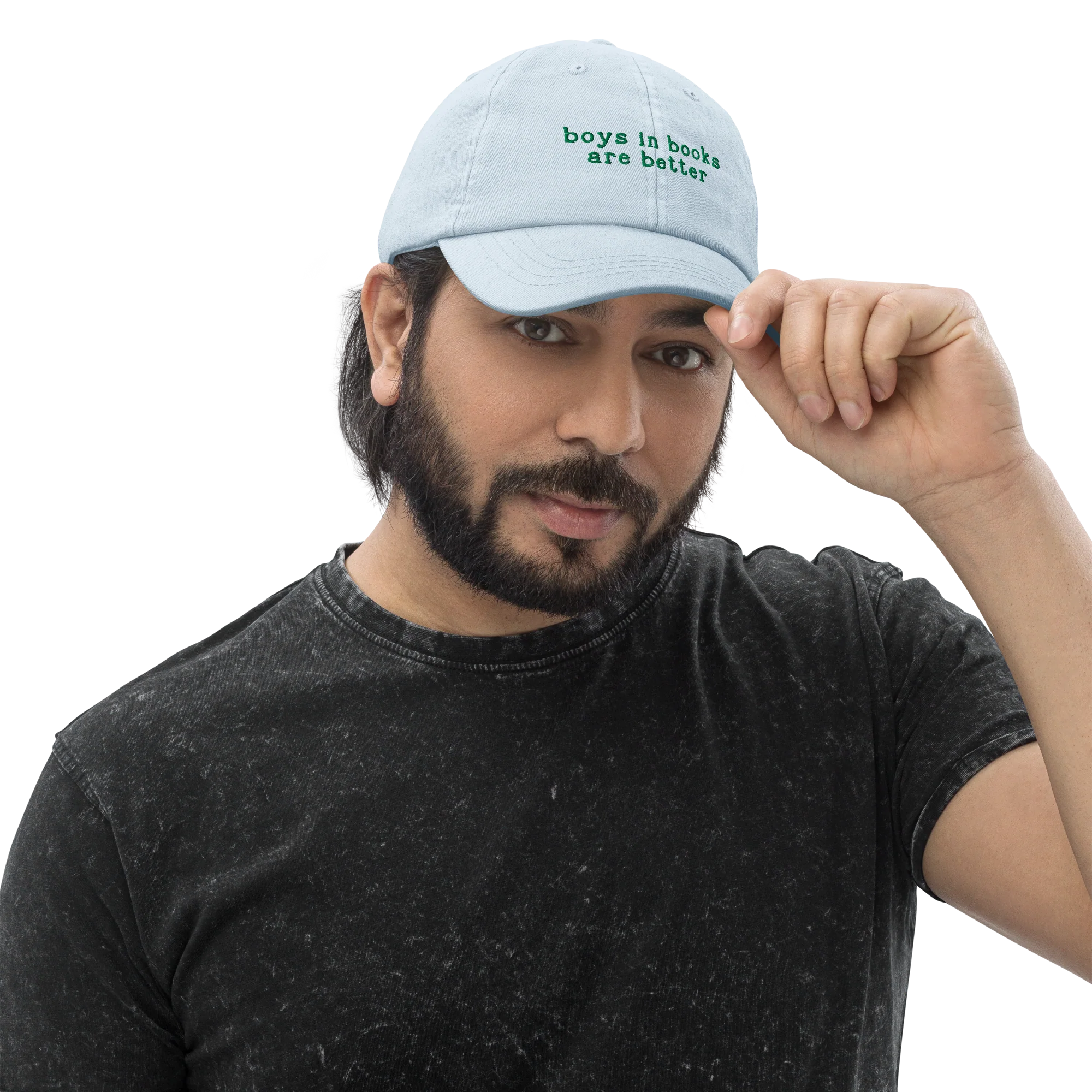 Boys in Books are Better Embroidered Pastel Baseball Cap - Image 6