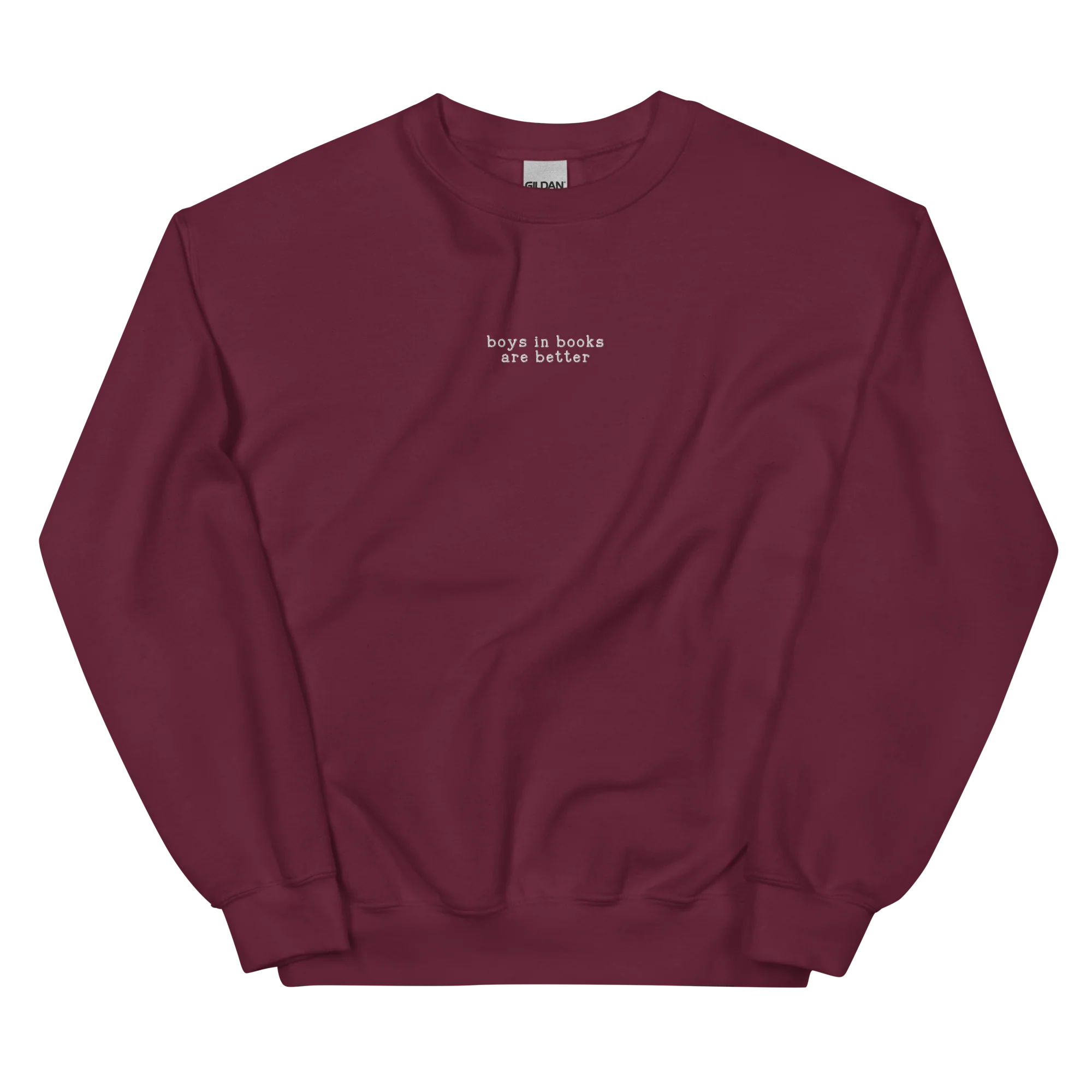 Boys in Books are Better Embroidered Sweatshirt - Image 3