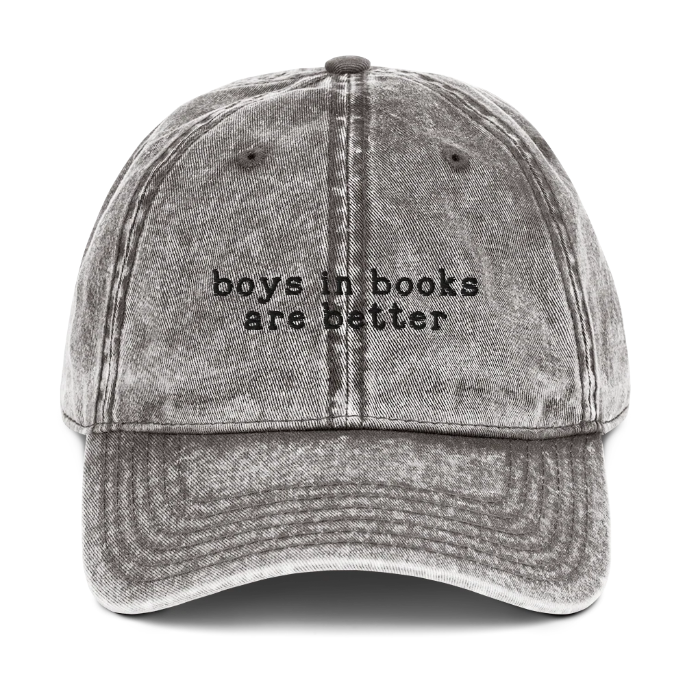 Boys in Books are Better Embroidered Vintage Cap - Image 10