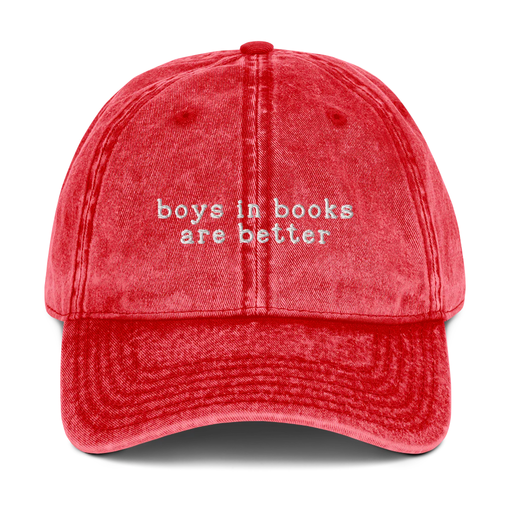 Boys in Books are Better Embroidered Vintage Cap - Image 6