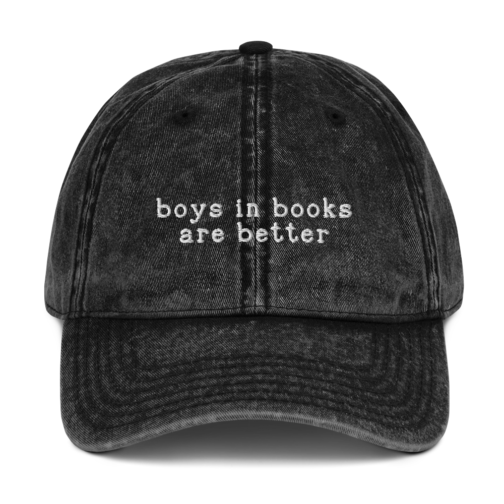 Boys in Books are Better Embroidered Vintage Cap - Image 9