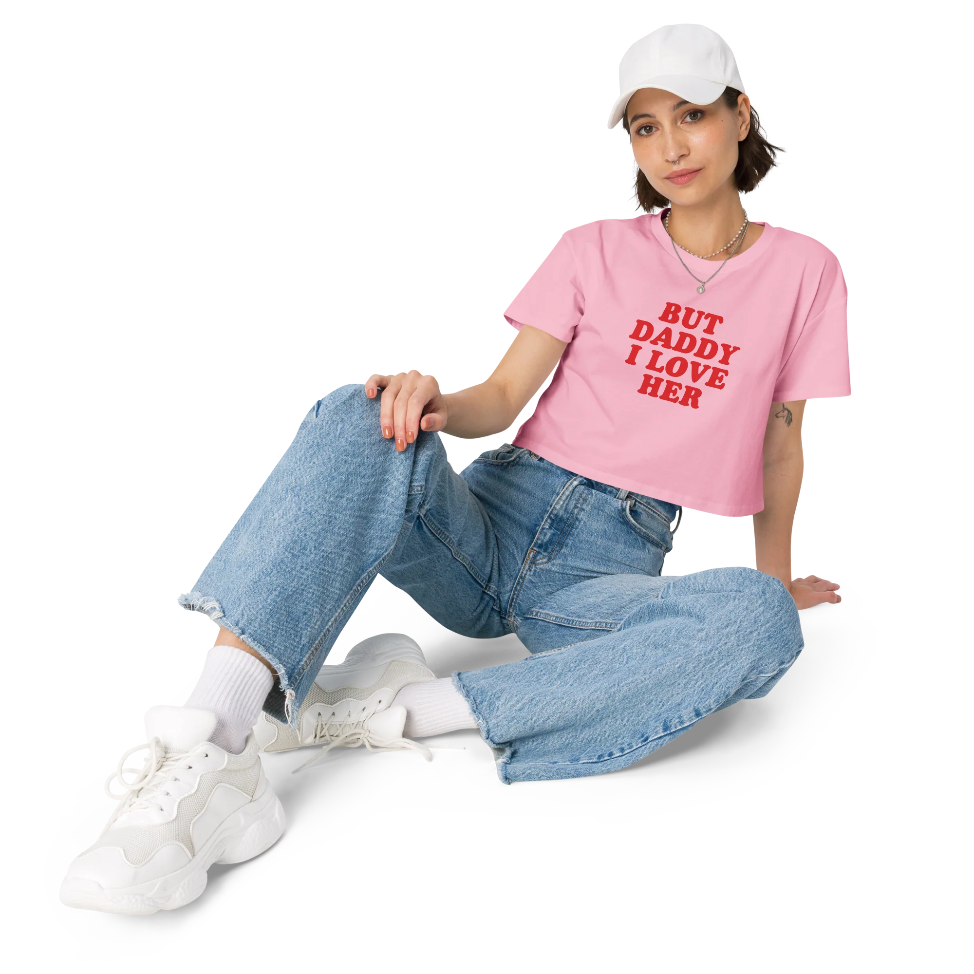 But Daddy I Love Her Crop Tee - Image 5