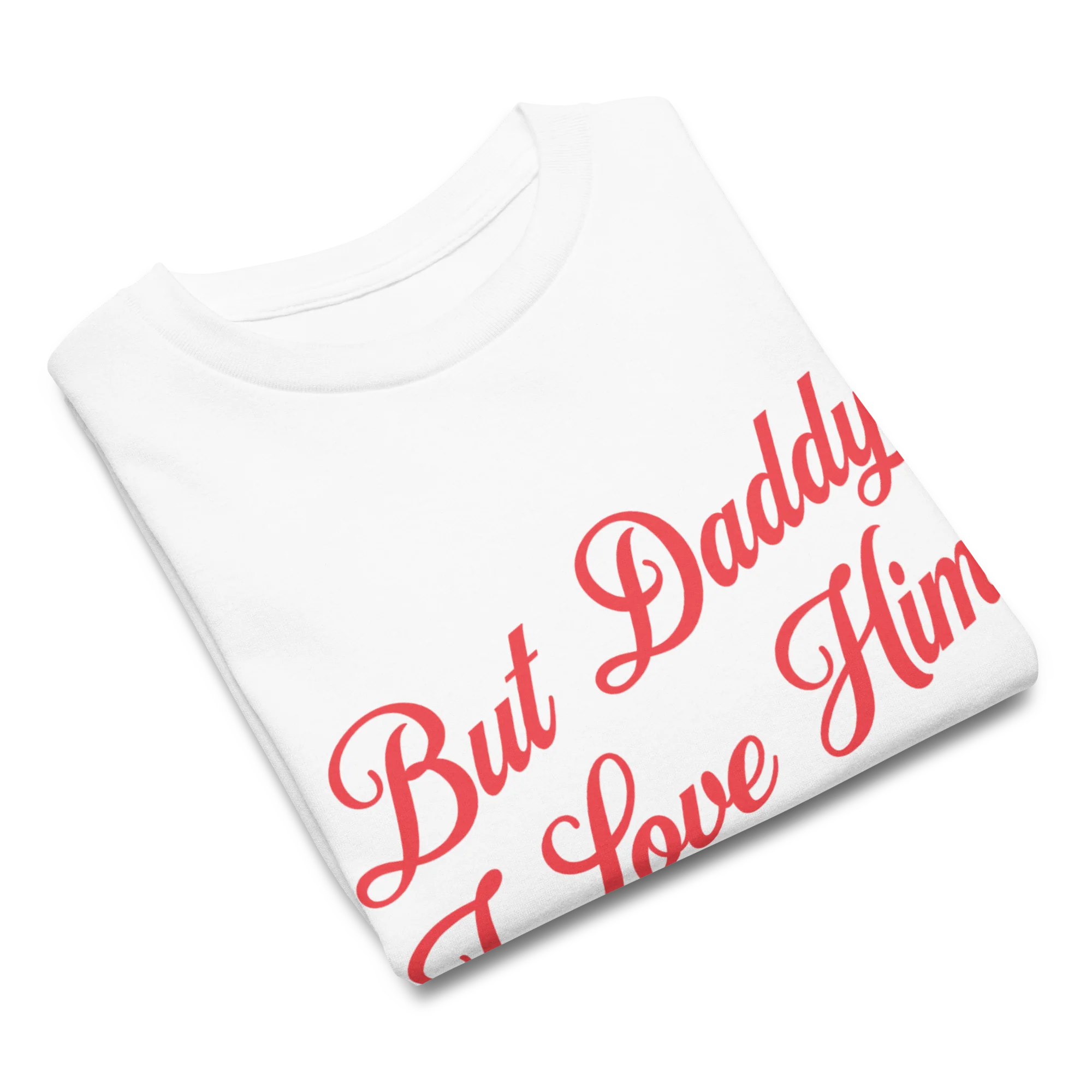 But Daddy I Love Him Cursive Baby Tee - Image 4