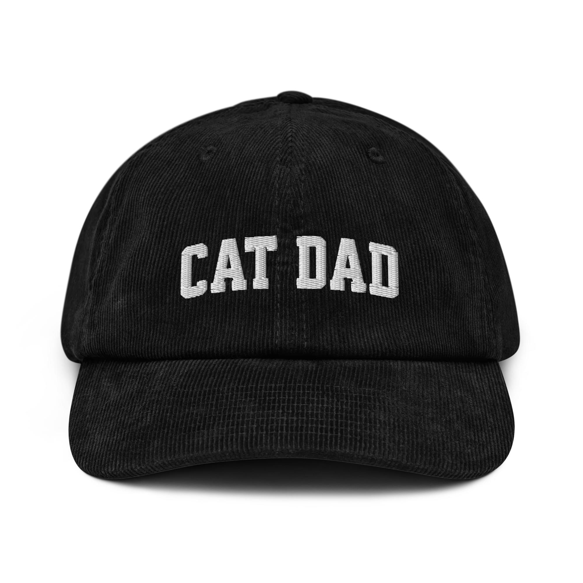 Cat Dad Embroidered Corduroy Hat - Image 4