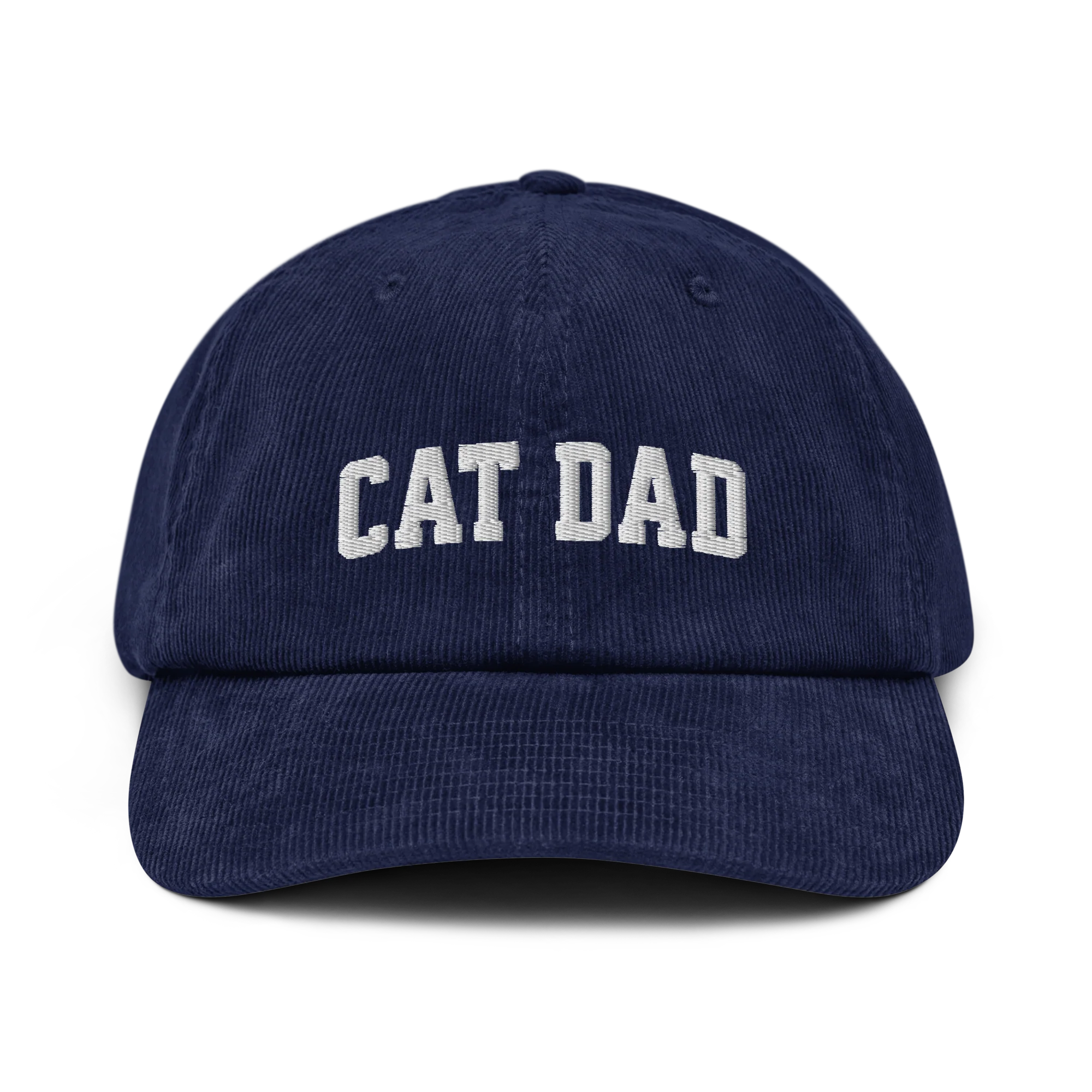 Cat Dad Embroidered Corduroy Hat - Image 6