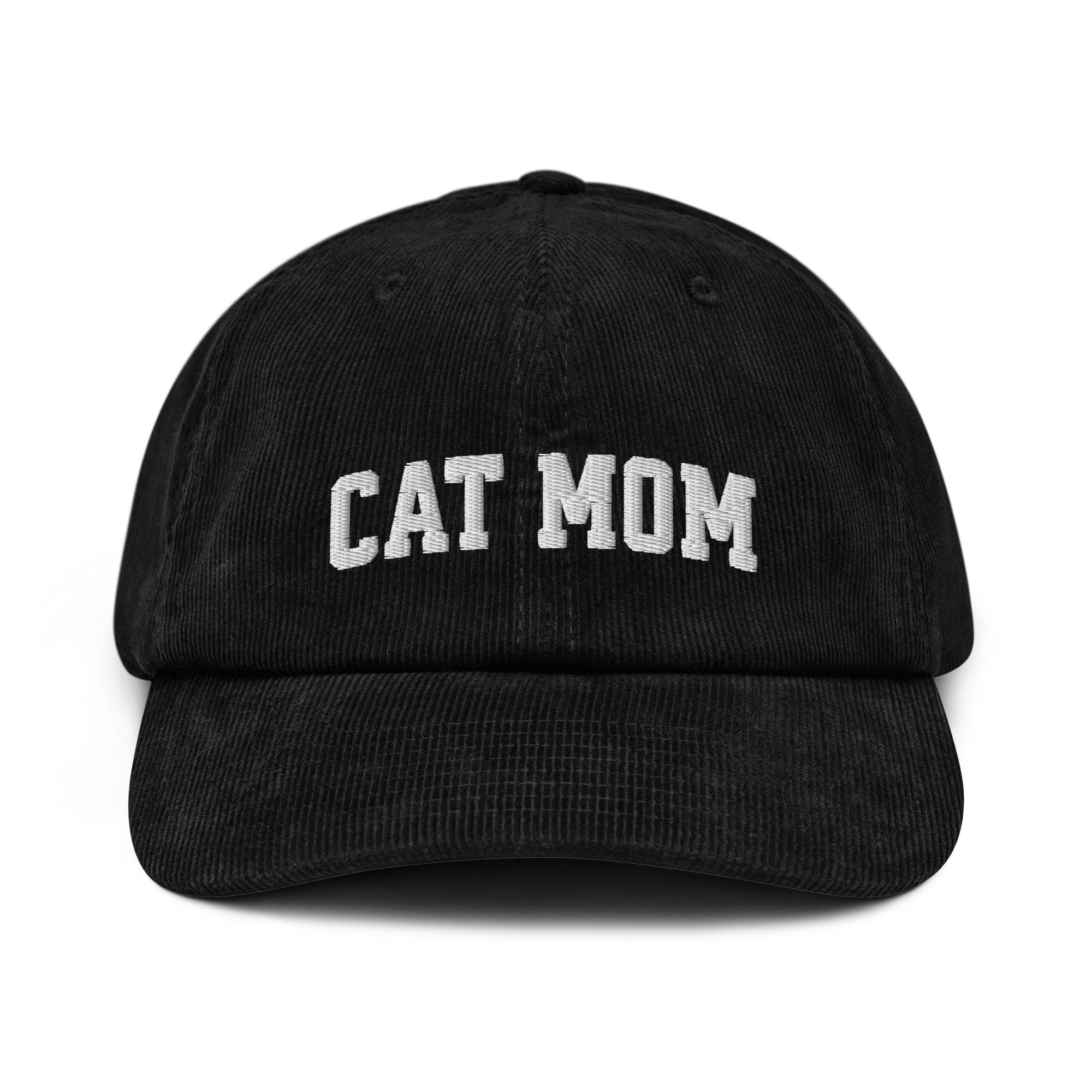 Cat Mom Embroidered Corduroy Hat - Image 3