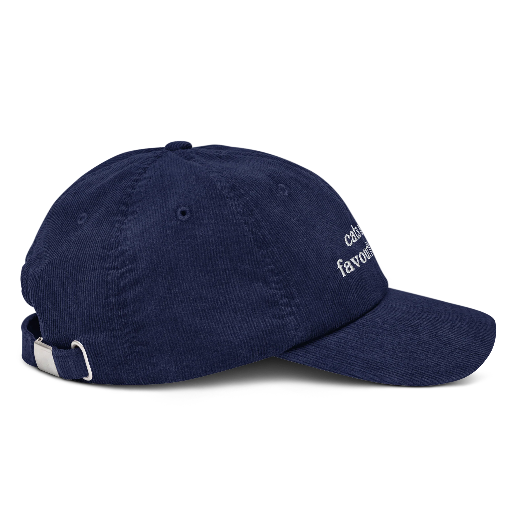 Cats Are My Favourite People Embroidered Corduroy Hat - Image 11