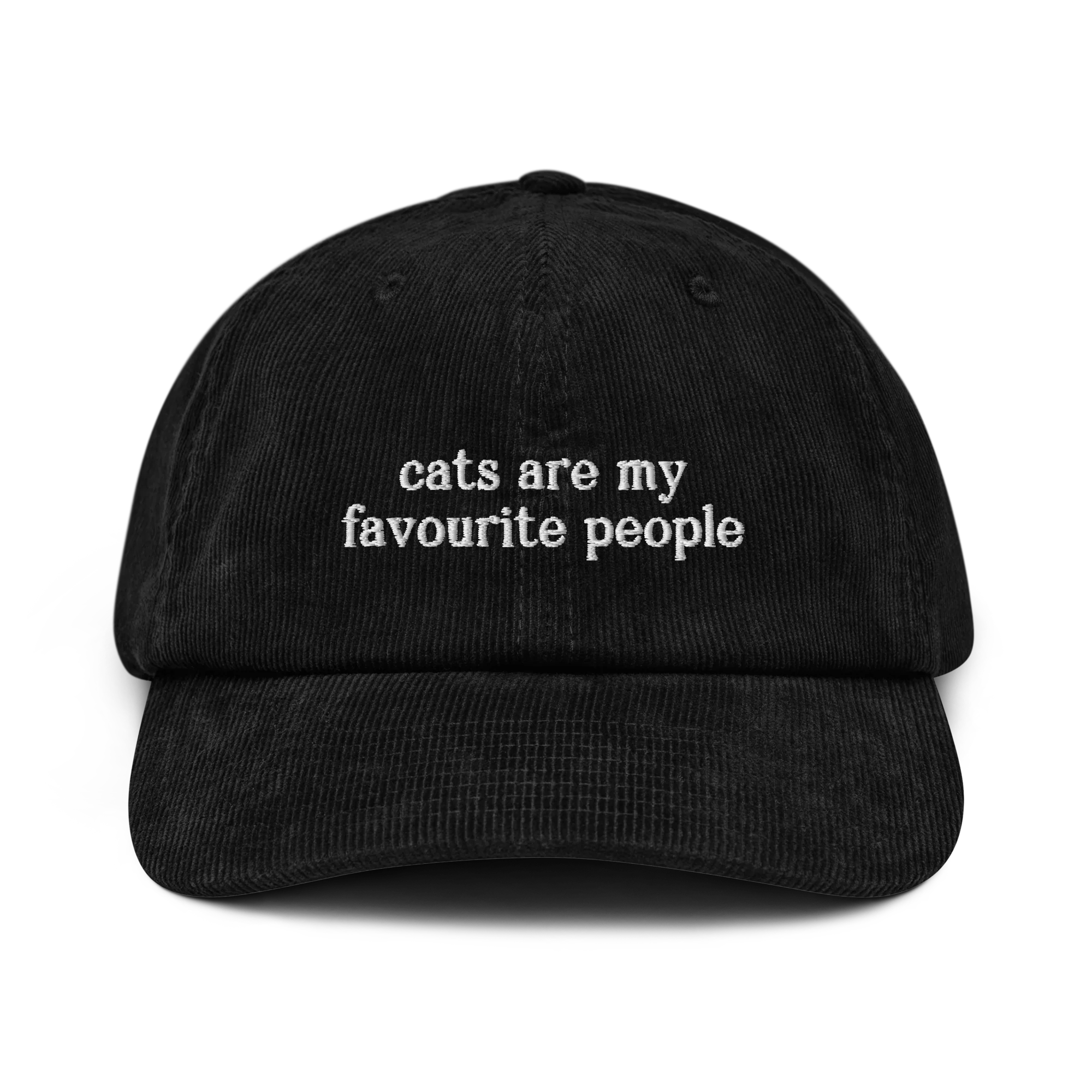 Cats Are My Favourite People Embroidered Corduroy Hat - Image 7