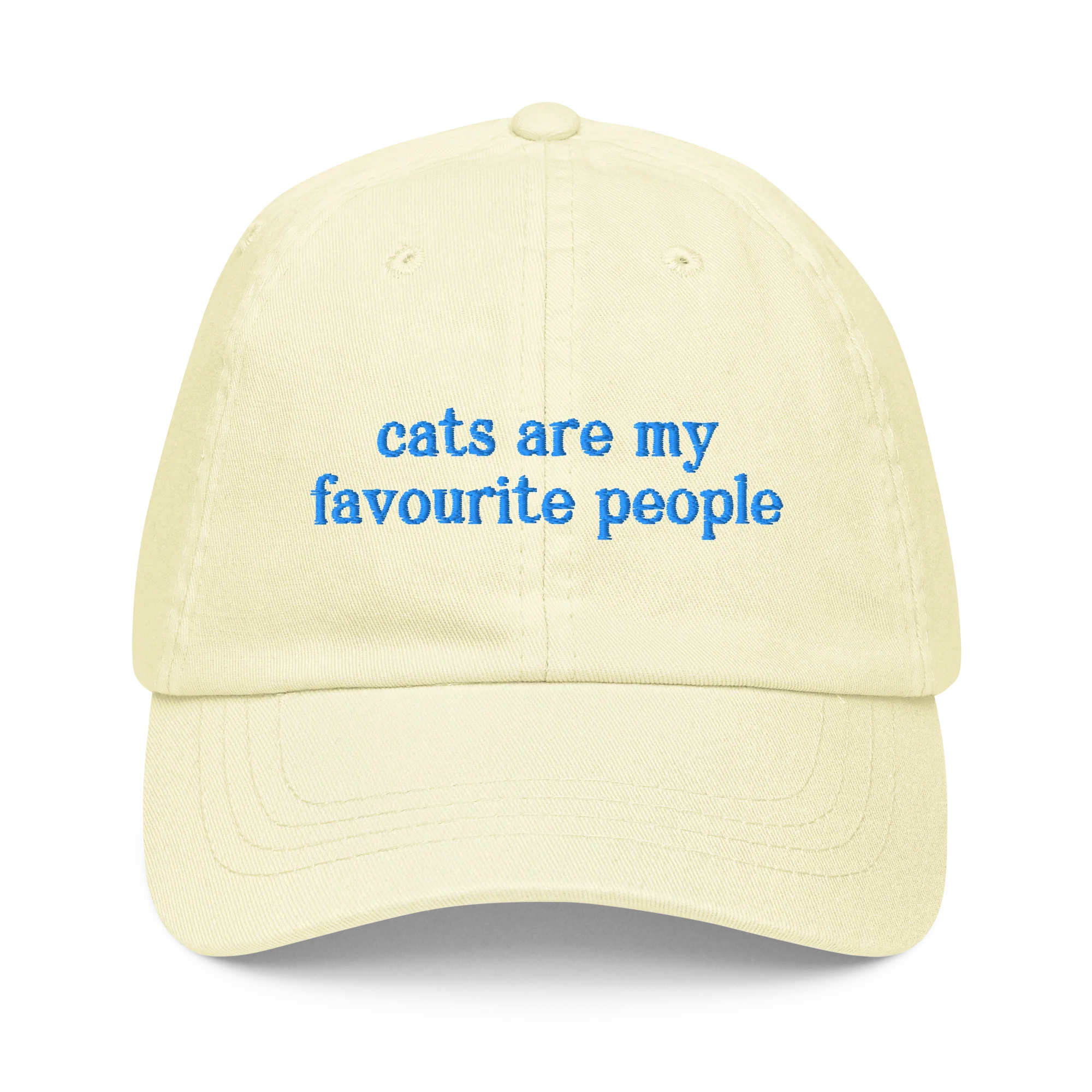 Cats Are My Favourite People Embroidered Pastel Baseball Cap - Image 3