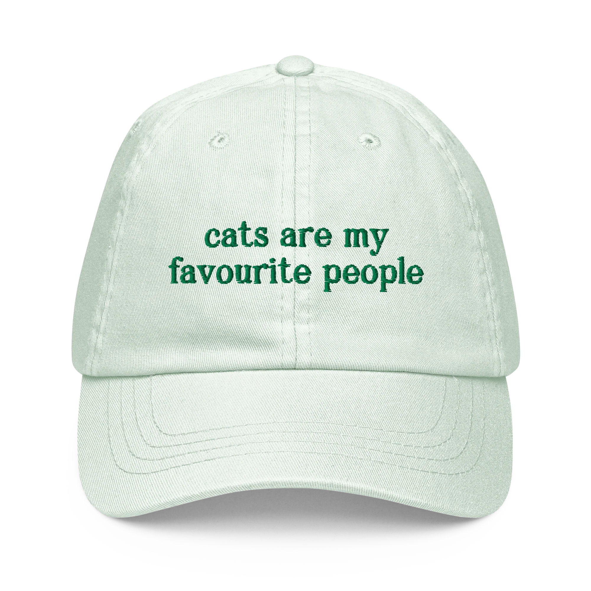 Cats Are My Favourite People Embroidered Pastel Baseball Cap - Image 4