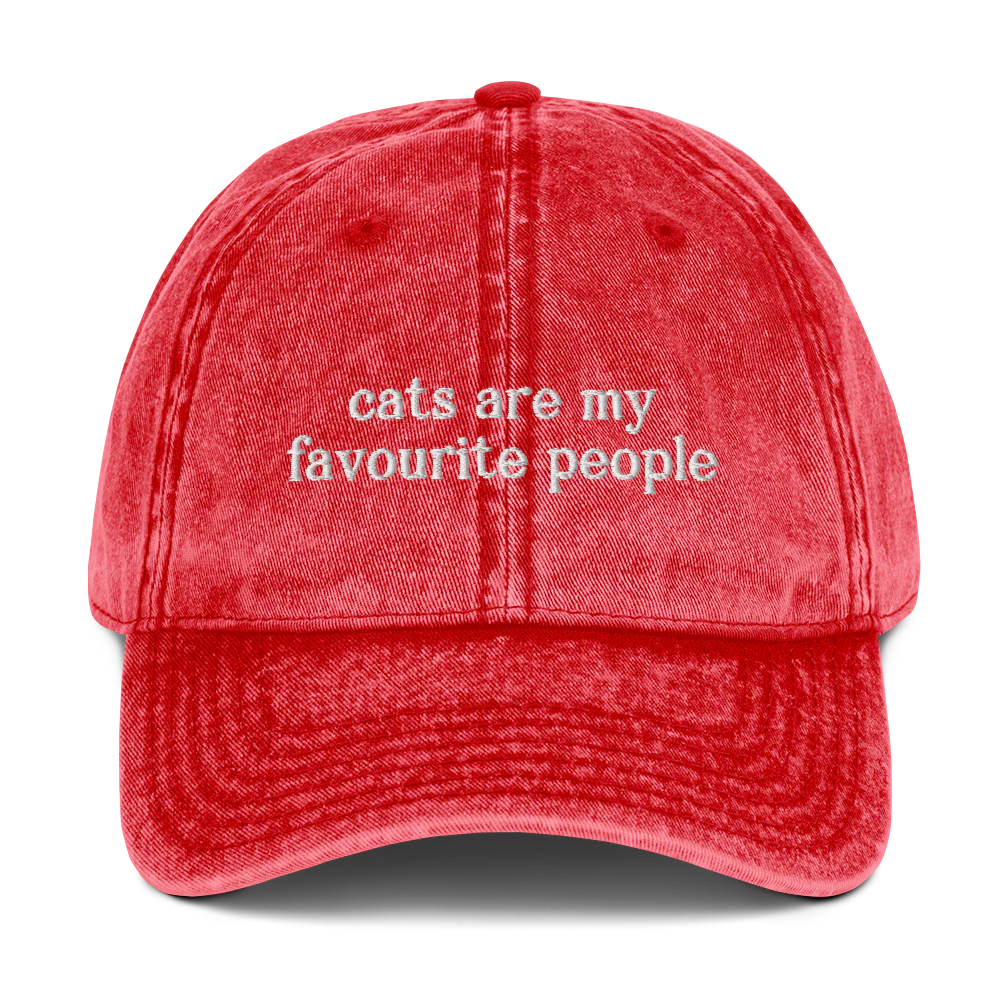 Cats Are My Favourite People Embroidered Vintage Cap - Image 6