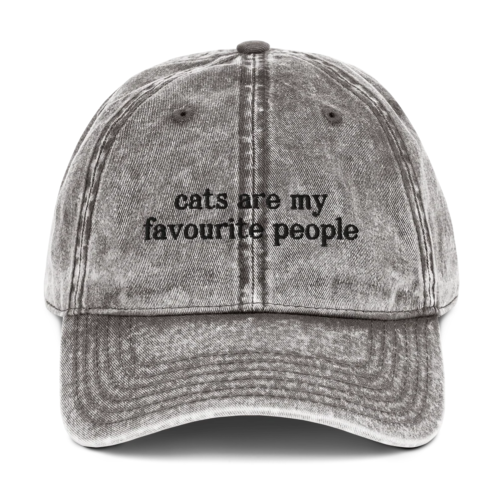 Cats Are My Favourite People Embroidered Vintage Cap - Image 9