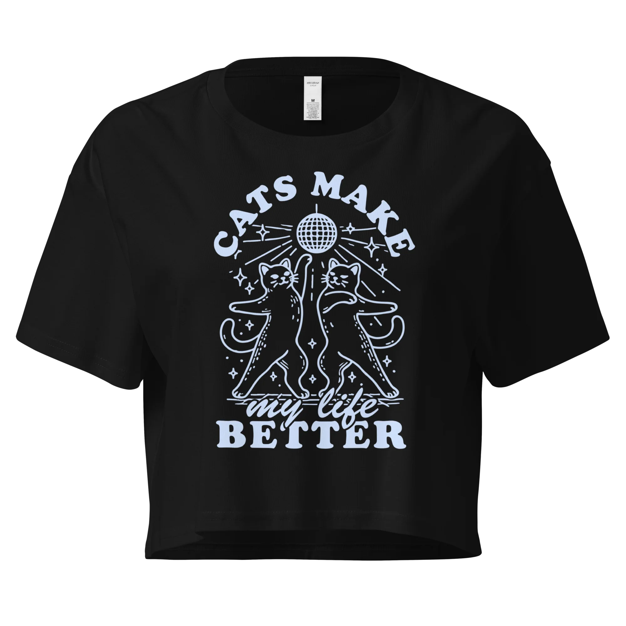 Cats Make My Life Better Crop Tee - Image 6