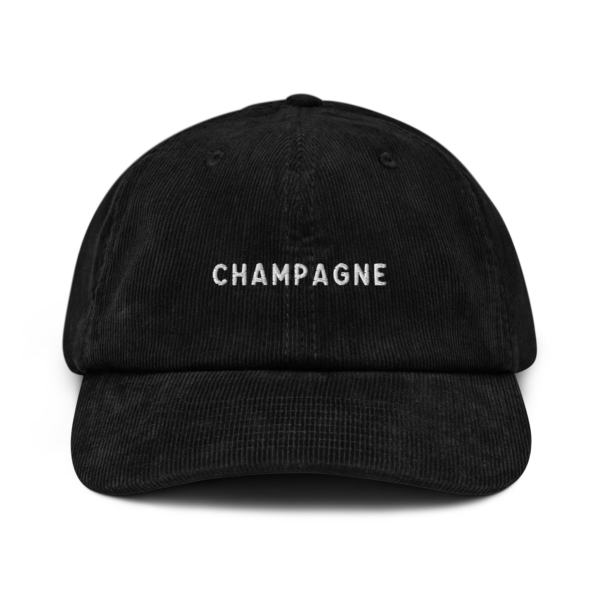 Champagne Embroidered Corduroy Hat - Image 4
