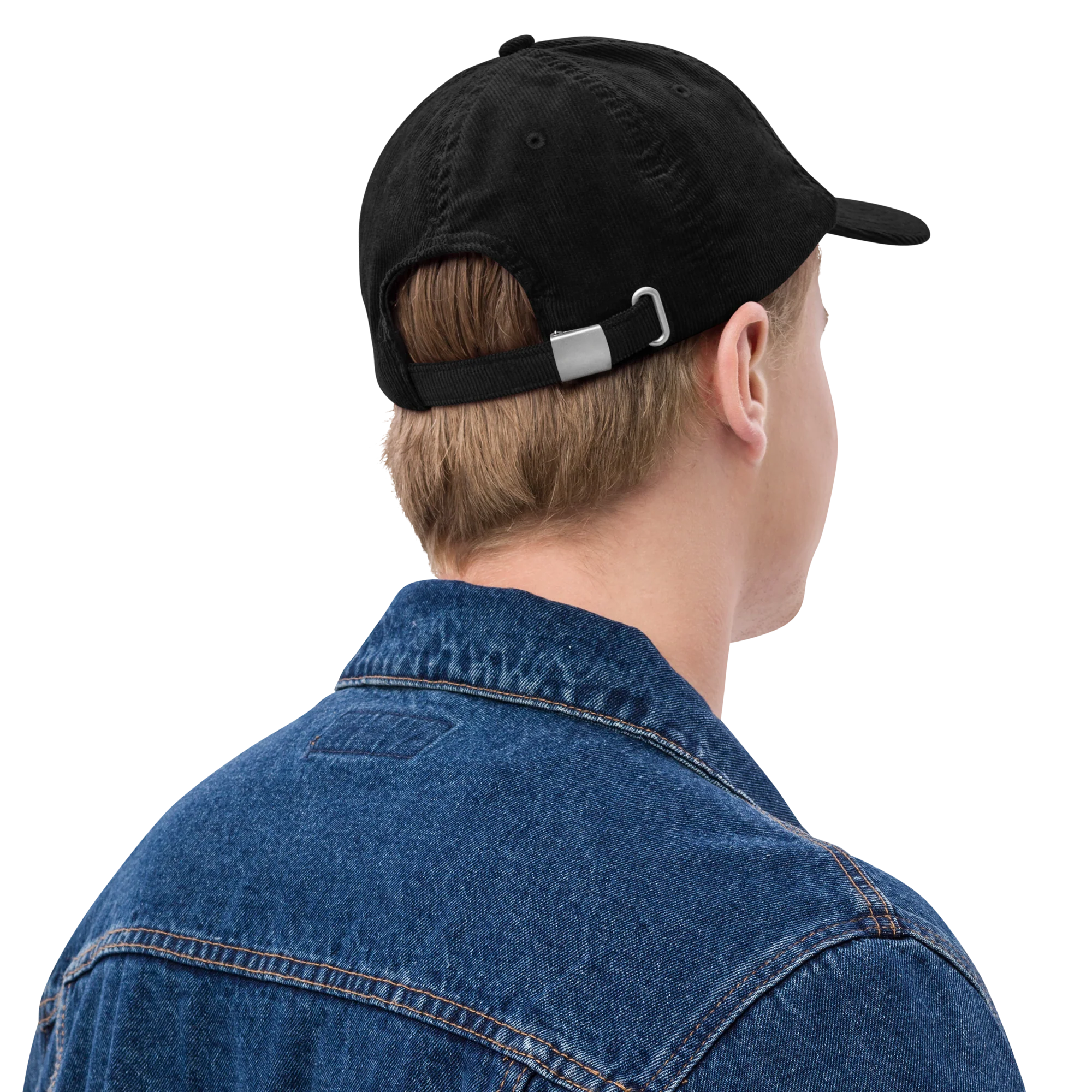 Champagne Embroidered Corduroy Hat - Image 5