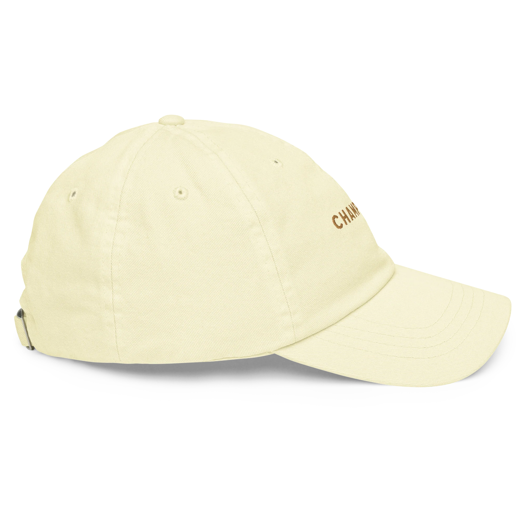 Champagne Embroidered Pastel Baseball Cap - Image 3