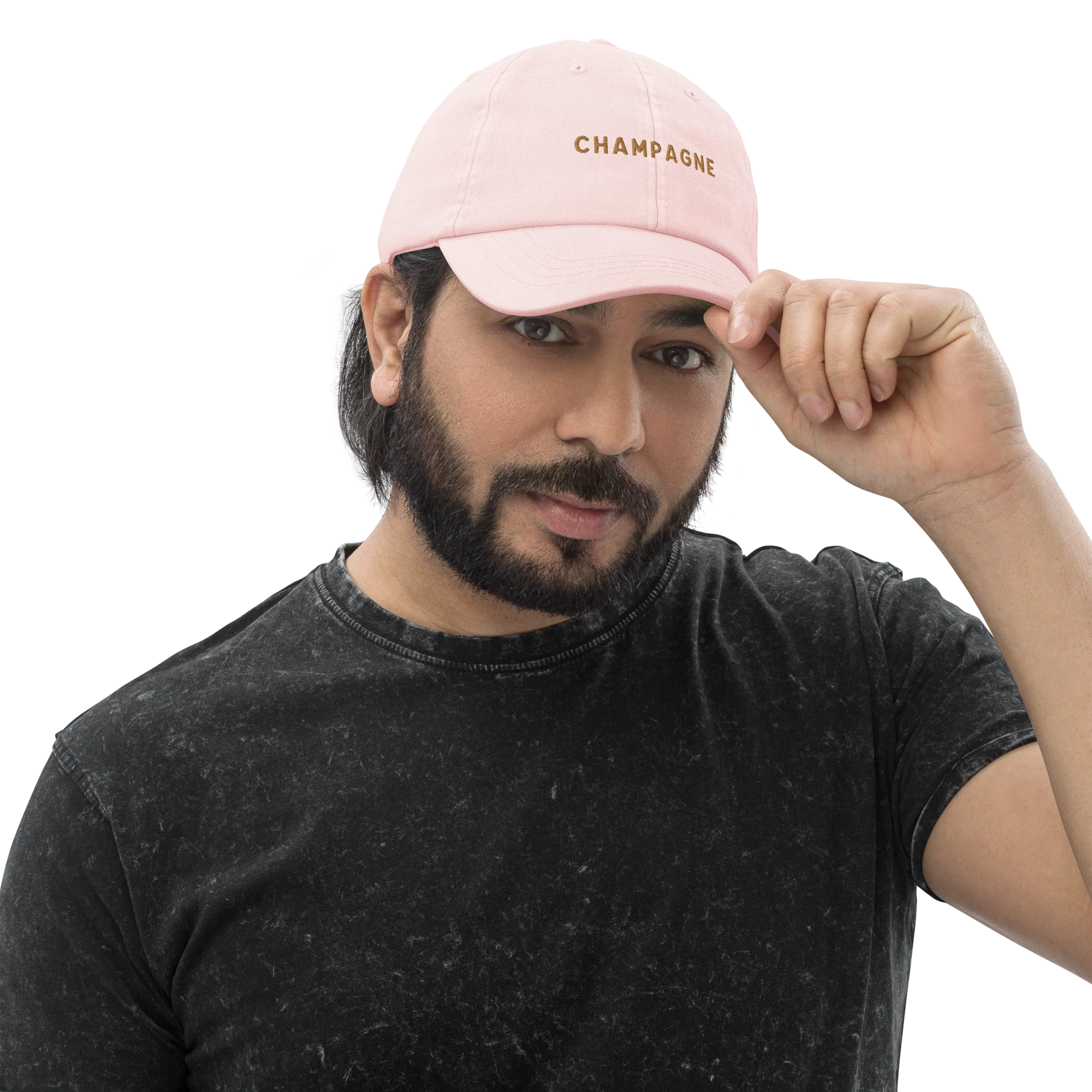 Champagne Embroidered Pastel Baseball Cap - Image 7