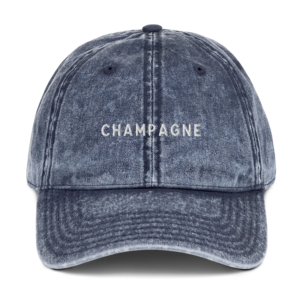 Champagne Embroidered Vintage Cap - Image 8