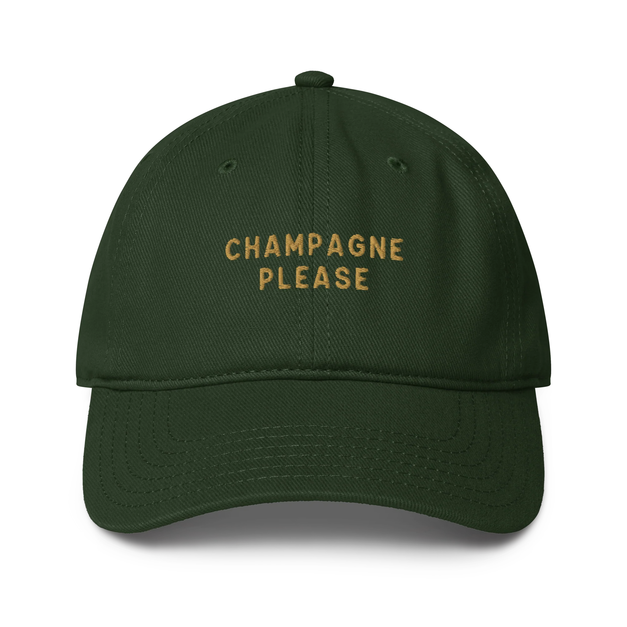 Champagne Please Embroidered Baseball Cap