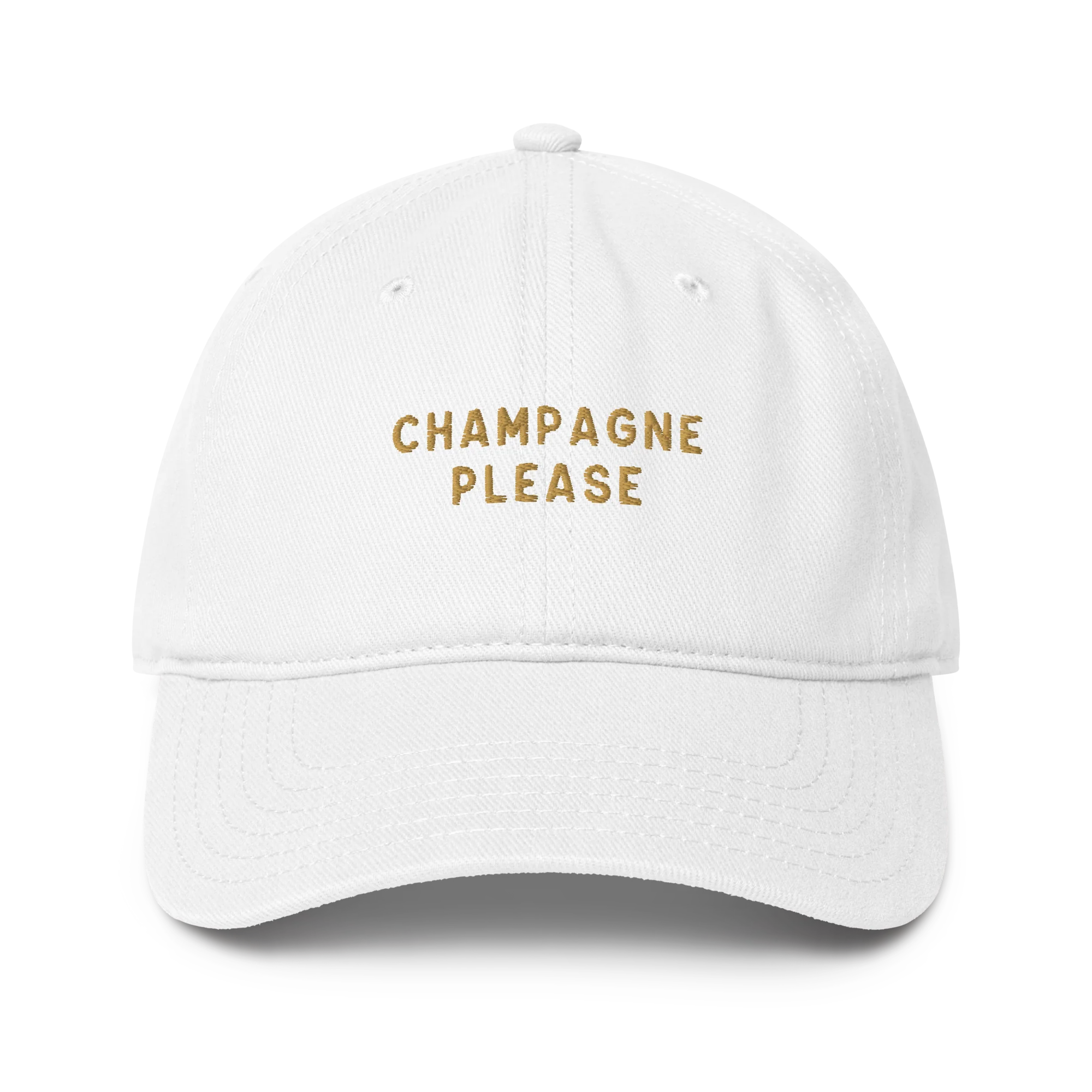 Champagne Please Embroidered Baseball Cap - Image 4