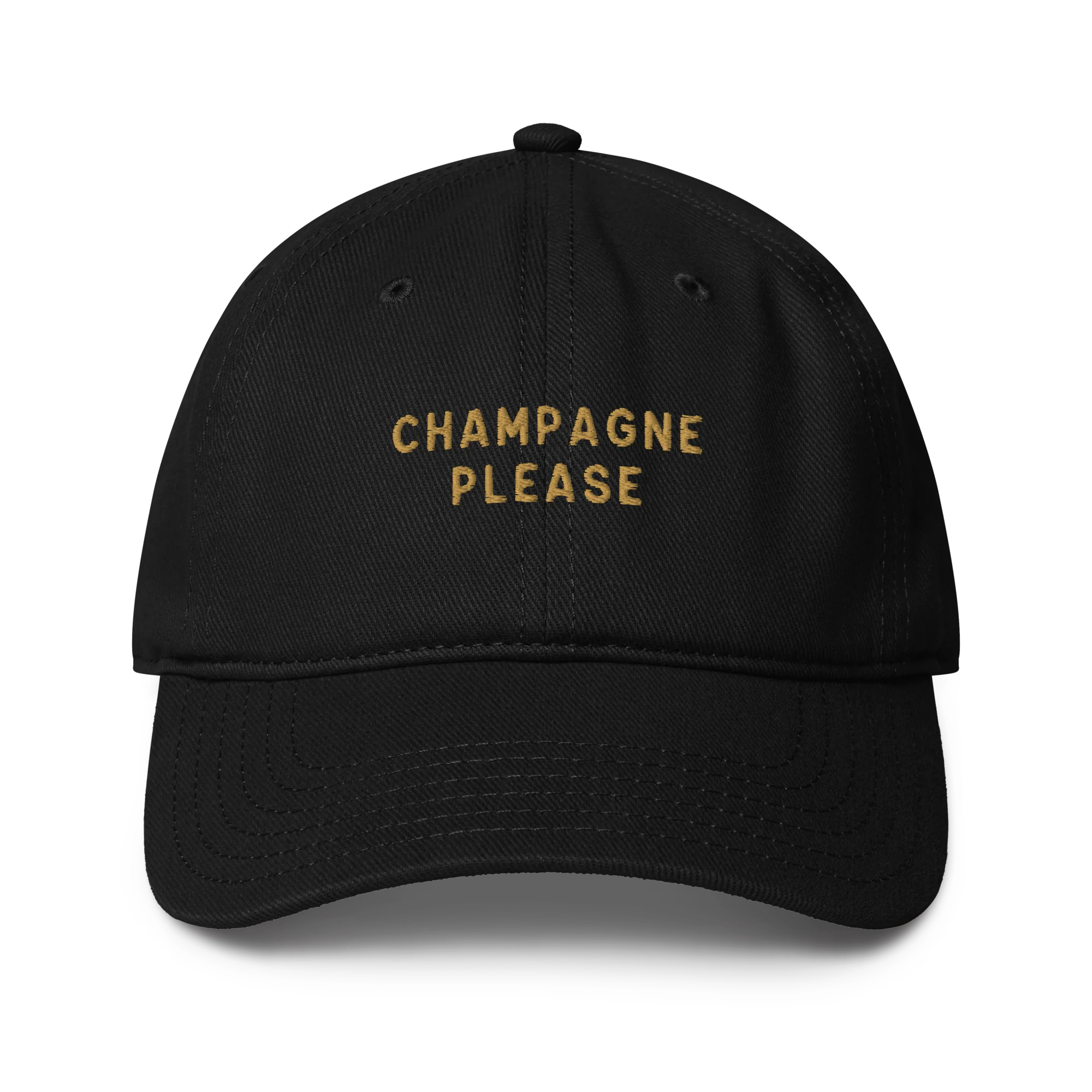 Champagne Please Embroidered Baseball Cap - Image 8