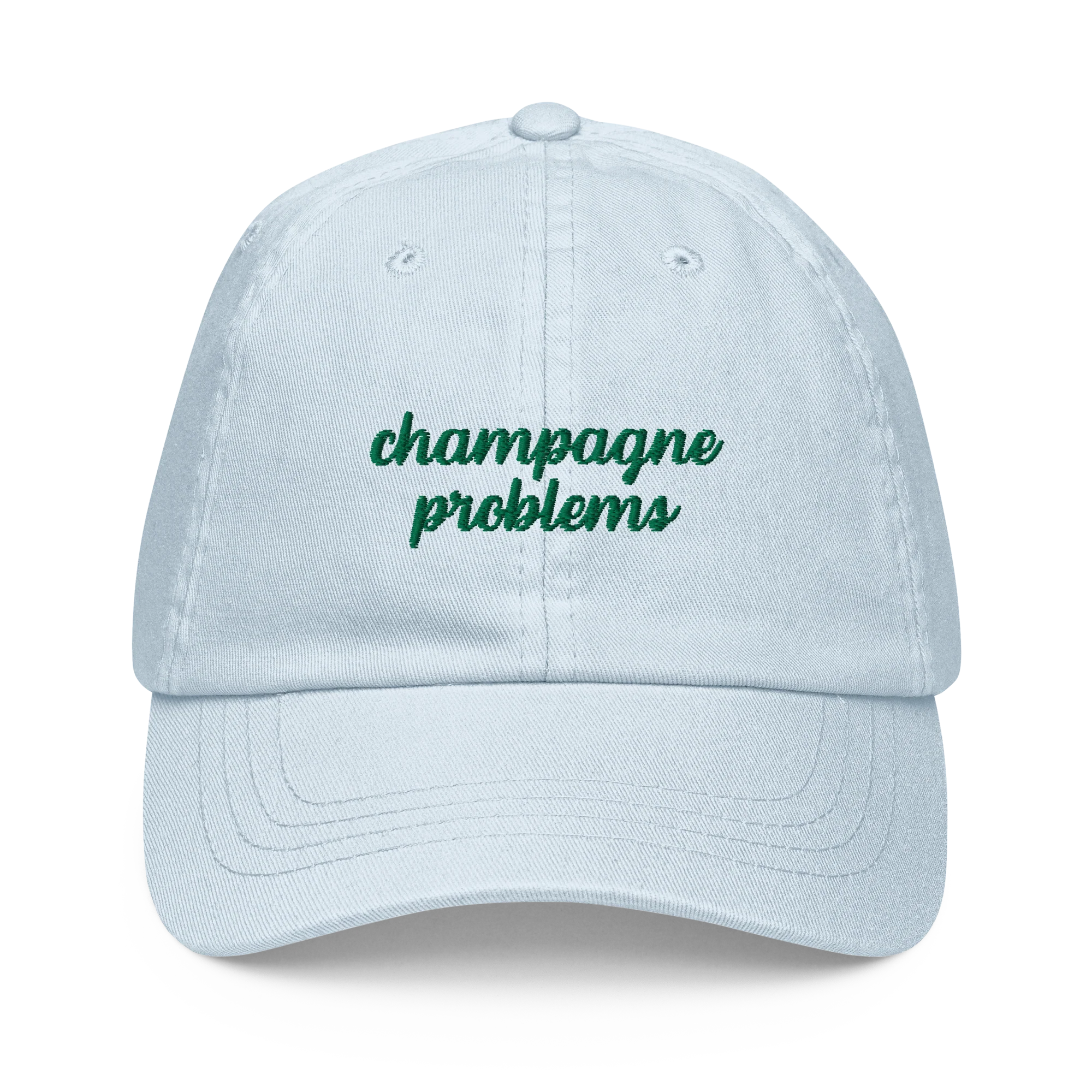 Champagne Problems Embroidered Pastel Baseball Cap - Image 4