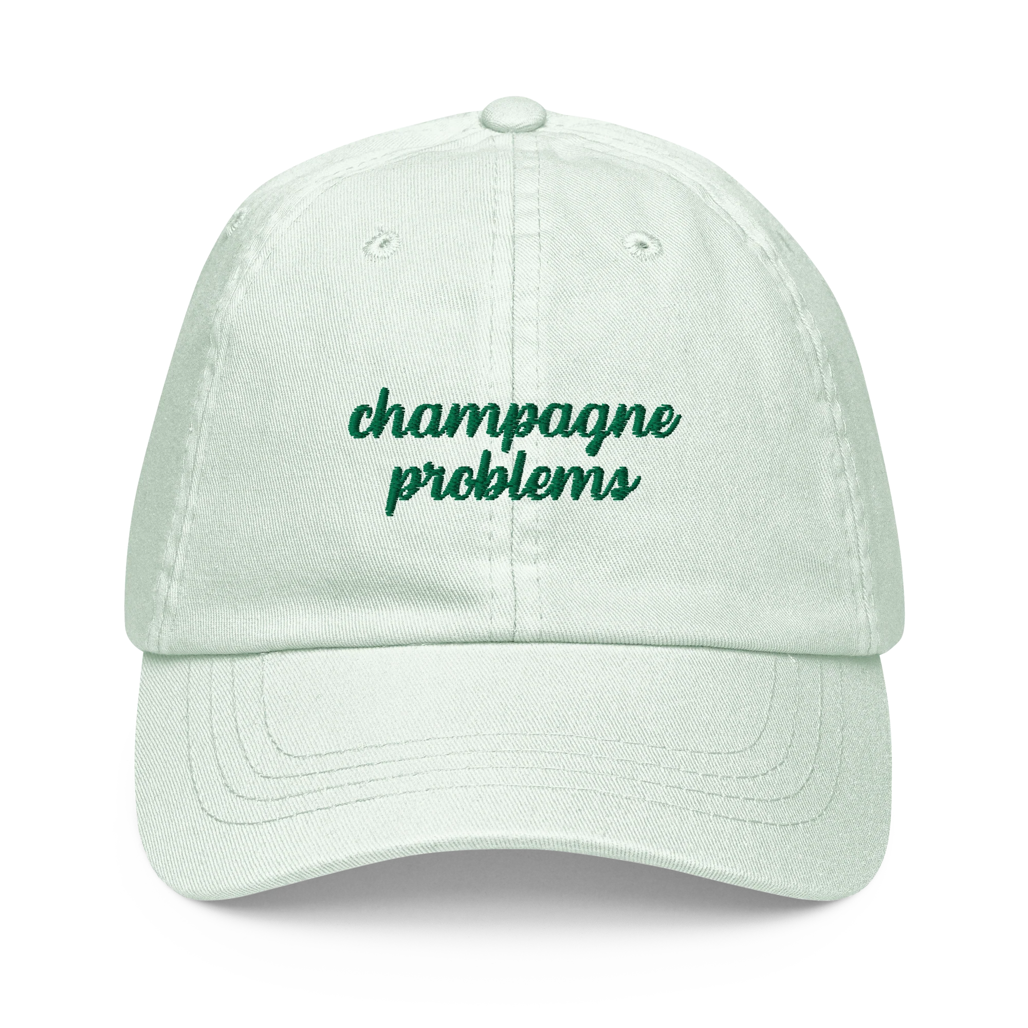 Champagne Problems Embroidered Pastel Baseball Cap - Image 5