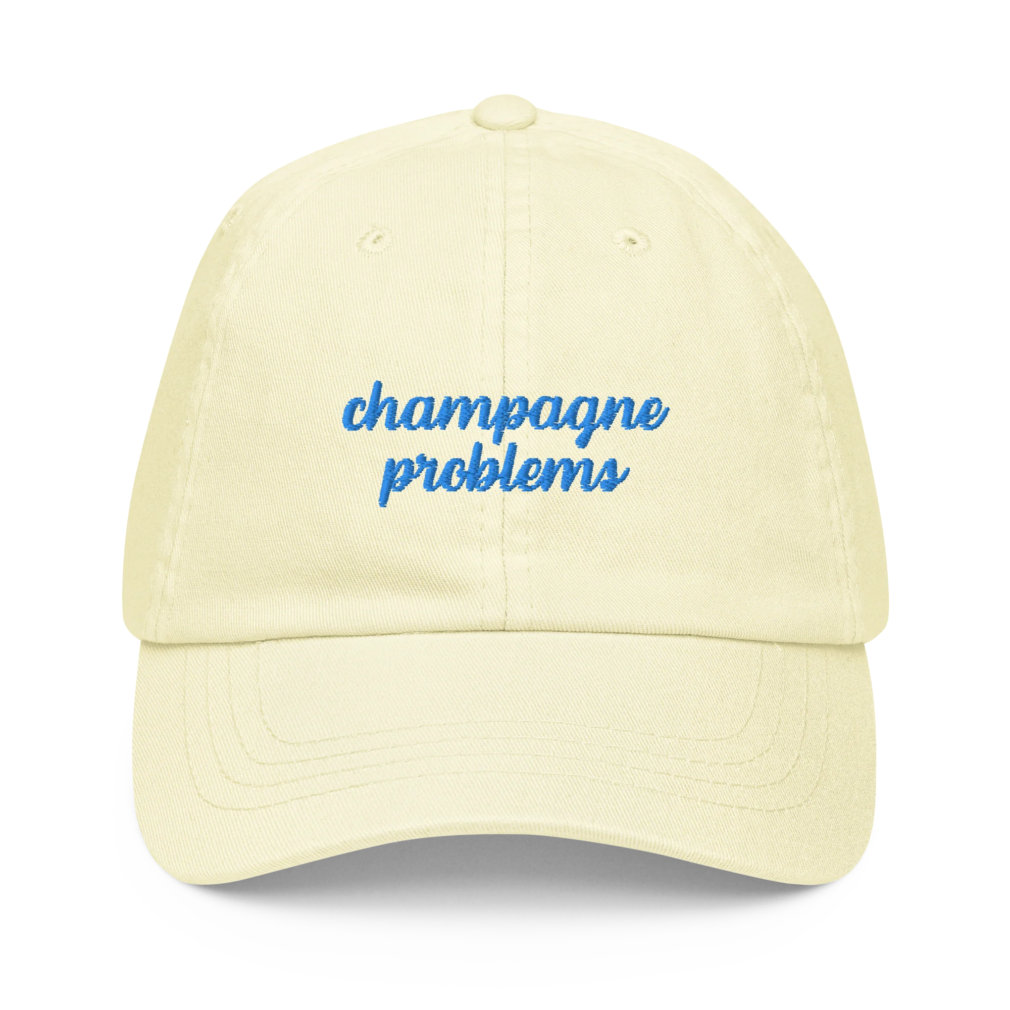 Champagne Problems Embroidered Pastel Baseball Cap - Image 6