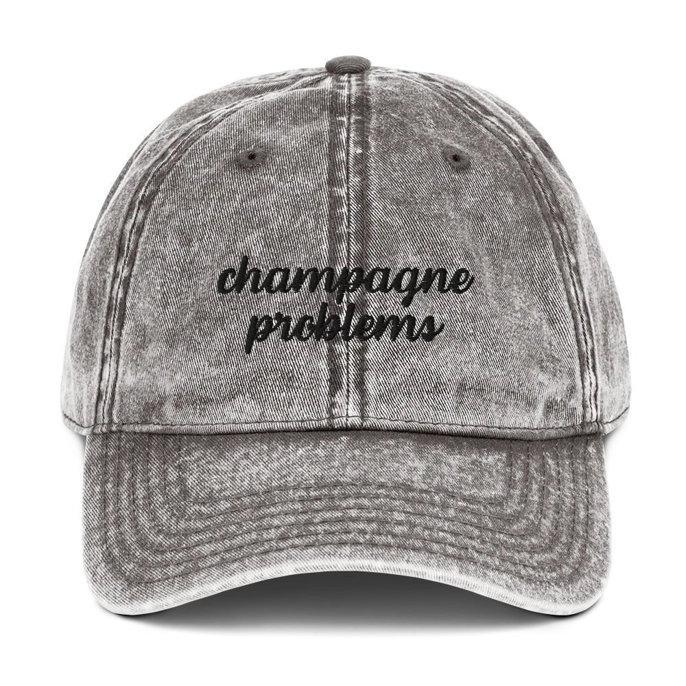 Champagne Problems Embroidered Vintage Cap - Image 10