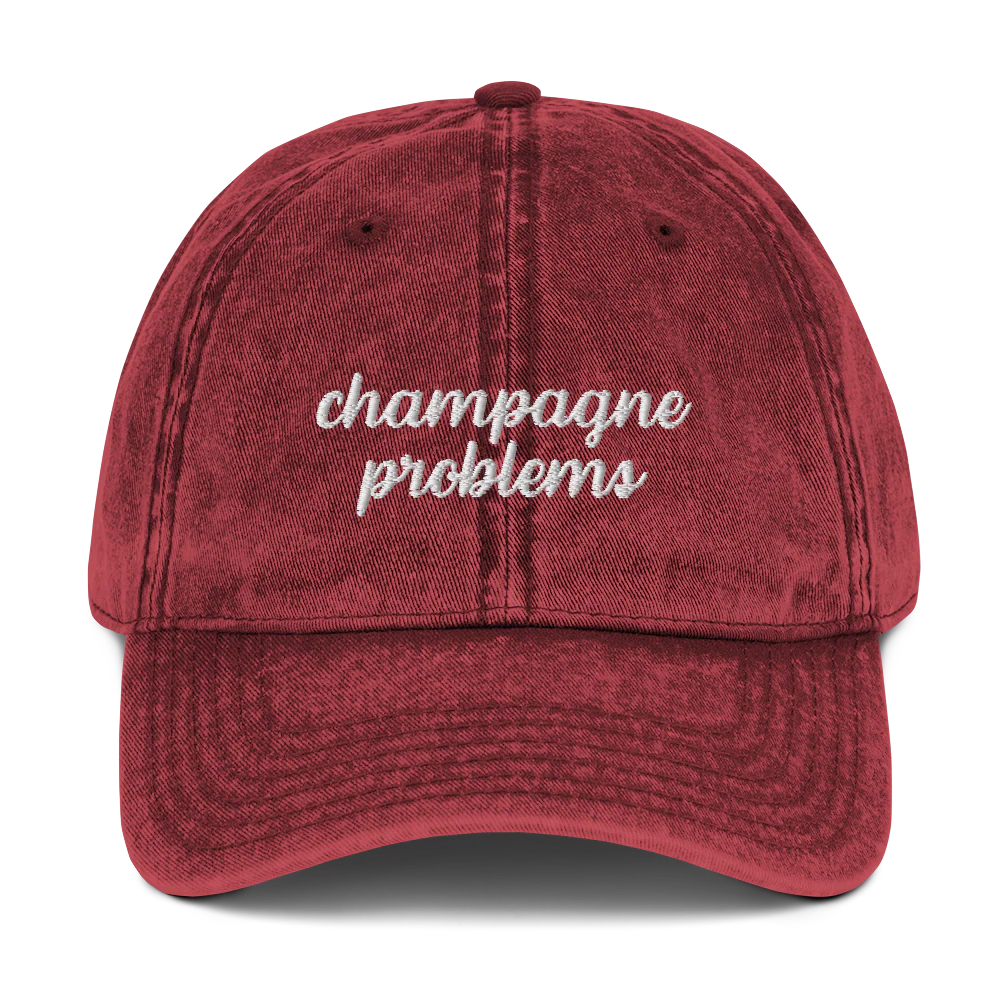 Champagne Problems Embroidered Vintage Cap - Image 5