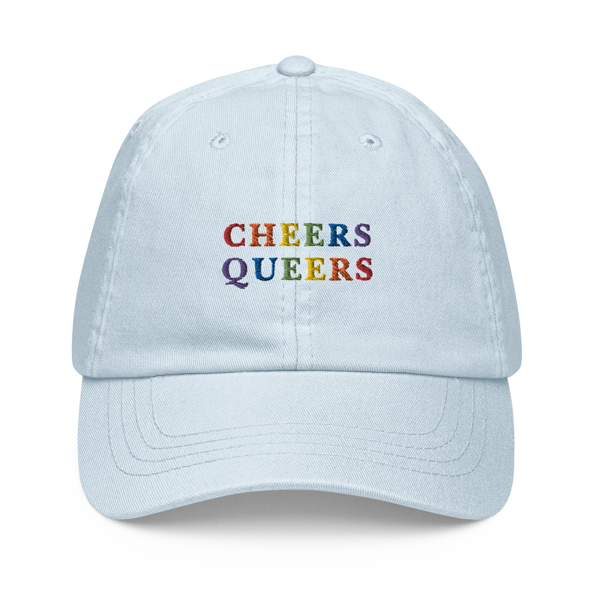 Cheers Queers Pride Embroidered Pastel Baseball Cap - Image 7