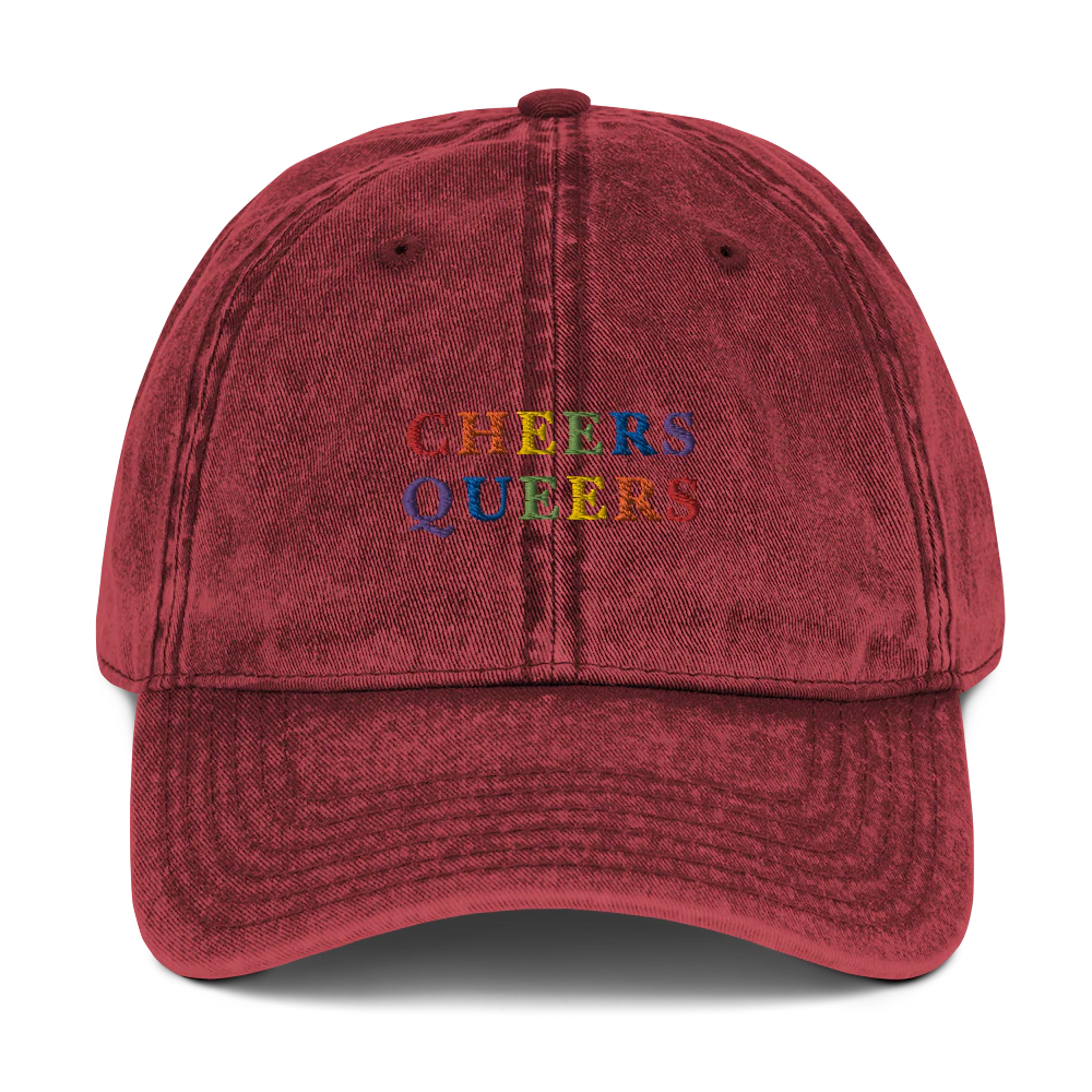 Cheers Queers Pride Embroidered Vintage Cap - Image 10