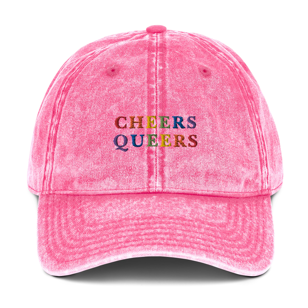 Cheers Queers Pride Embroidered Vintage Cap - Image 4