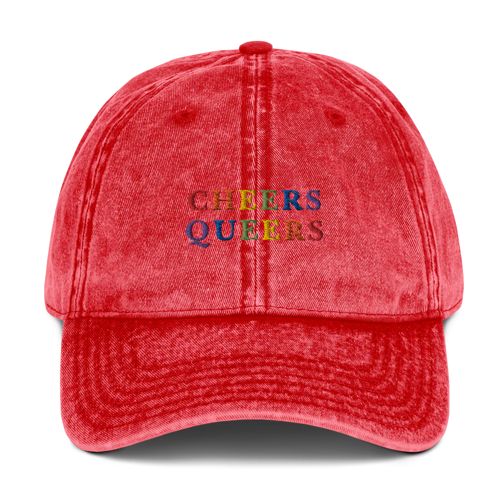 Cheers Queers Pride Embroidered Vintage Cap - Image 8
