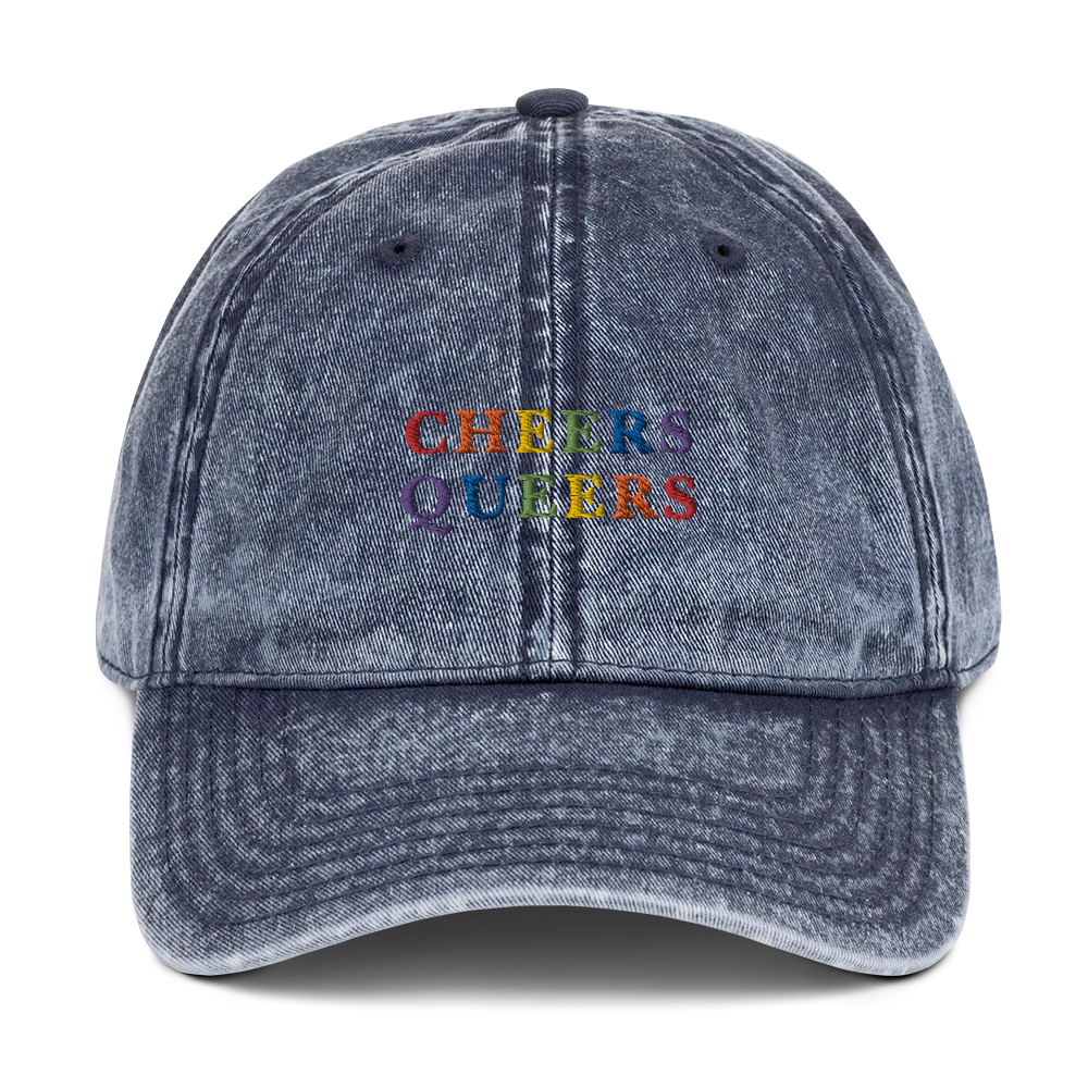 Cheers Queers Pride Embroidered Vintage Cap - Image 9