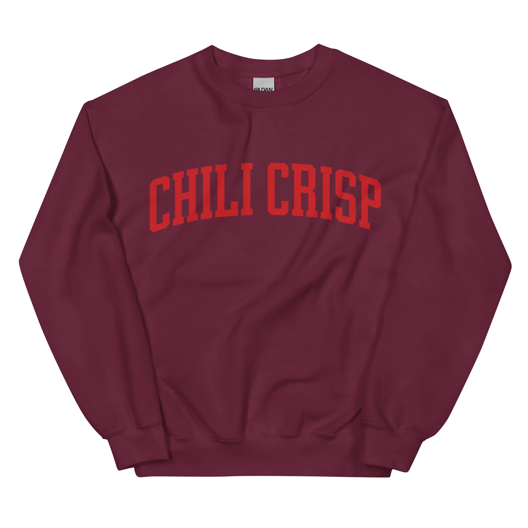 Chili Crisp Sauce Condiment Varsity Sweatshirt - Image 10