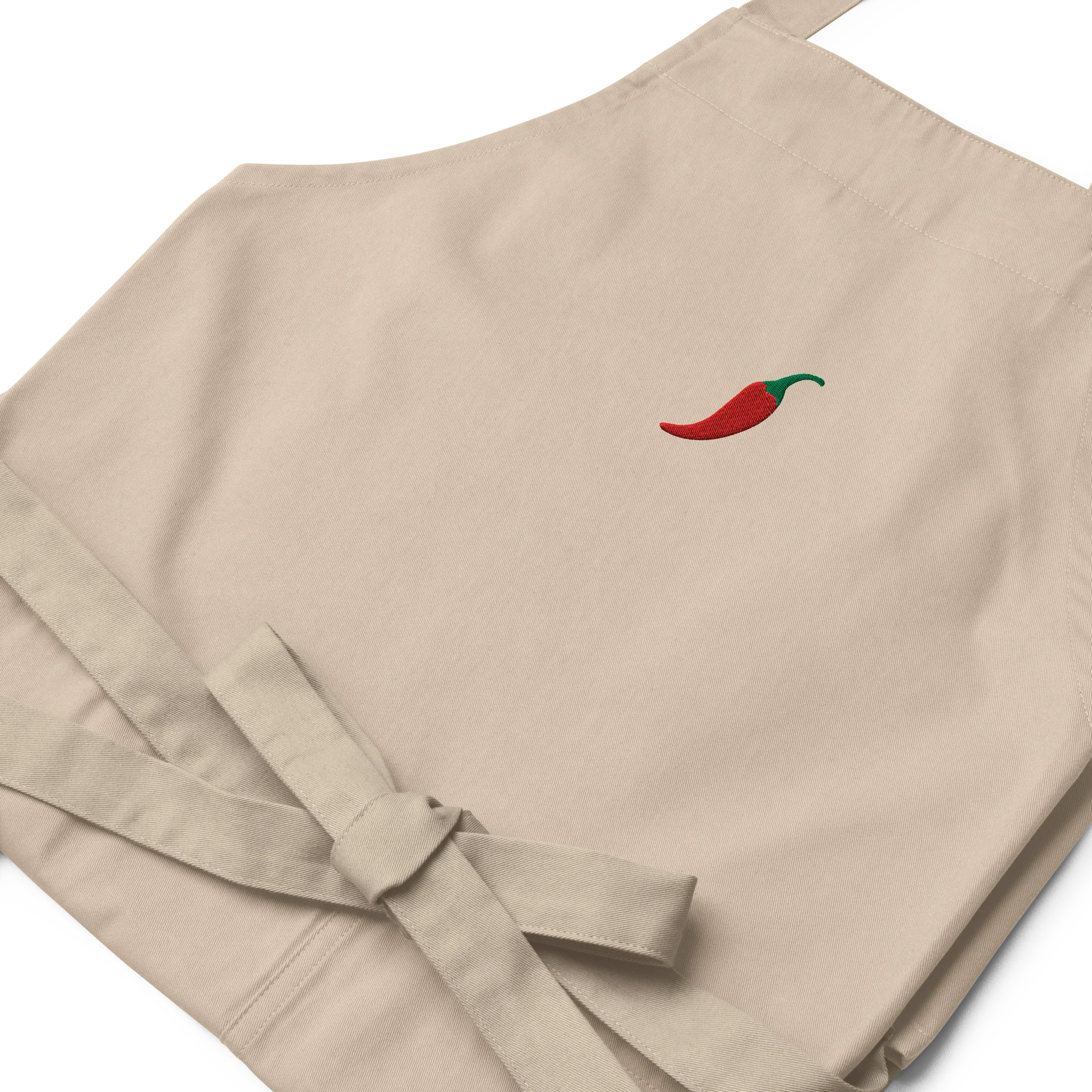 Chilli Pepper Embroidered Organic Cotton Apron - Image 3
